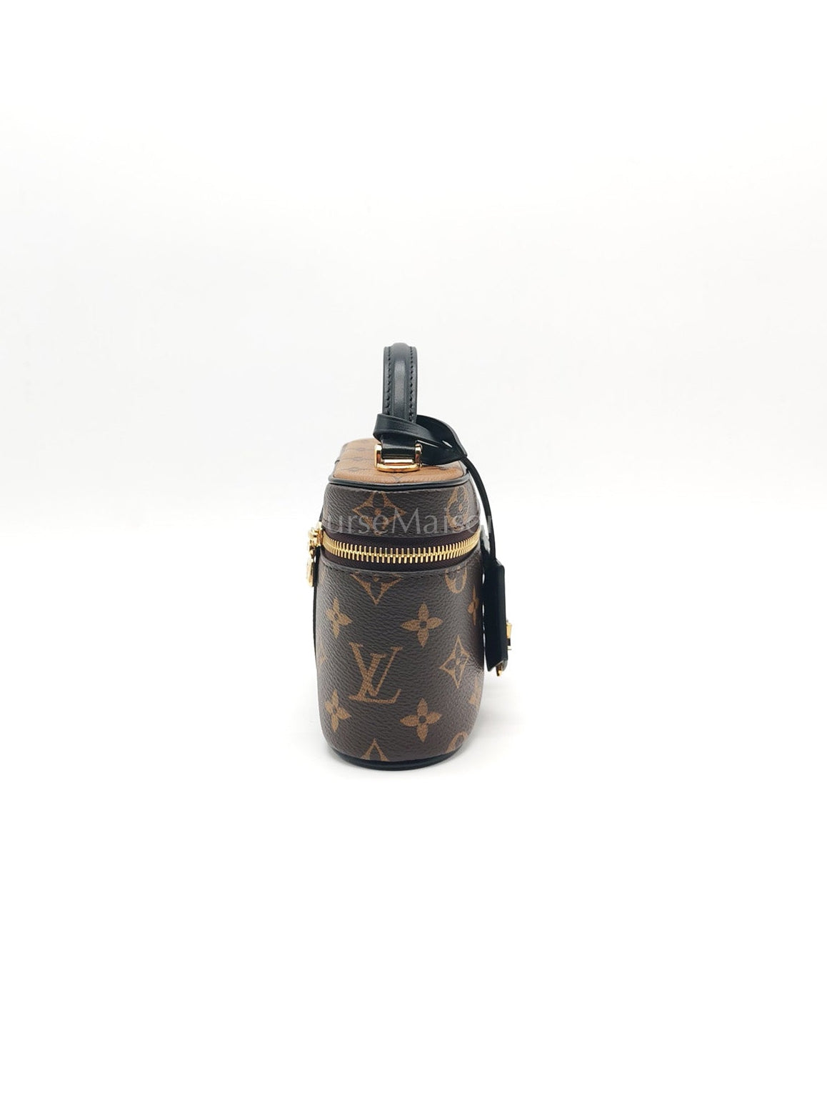 Long Vanity Chain Pouch in Reverse Monogram Canvas Shoulder Bag (Microchip)
