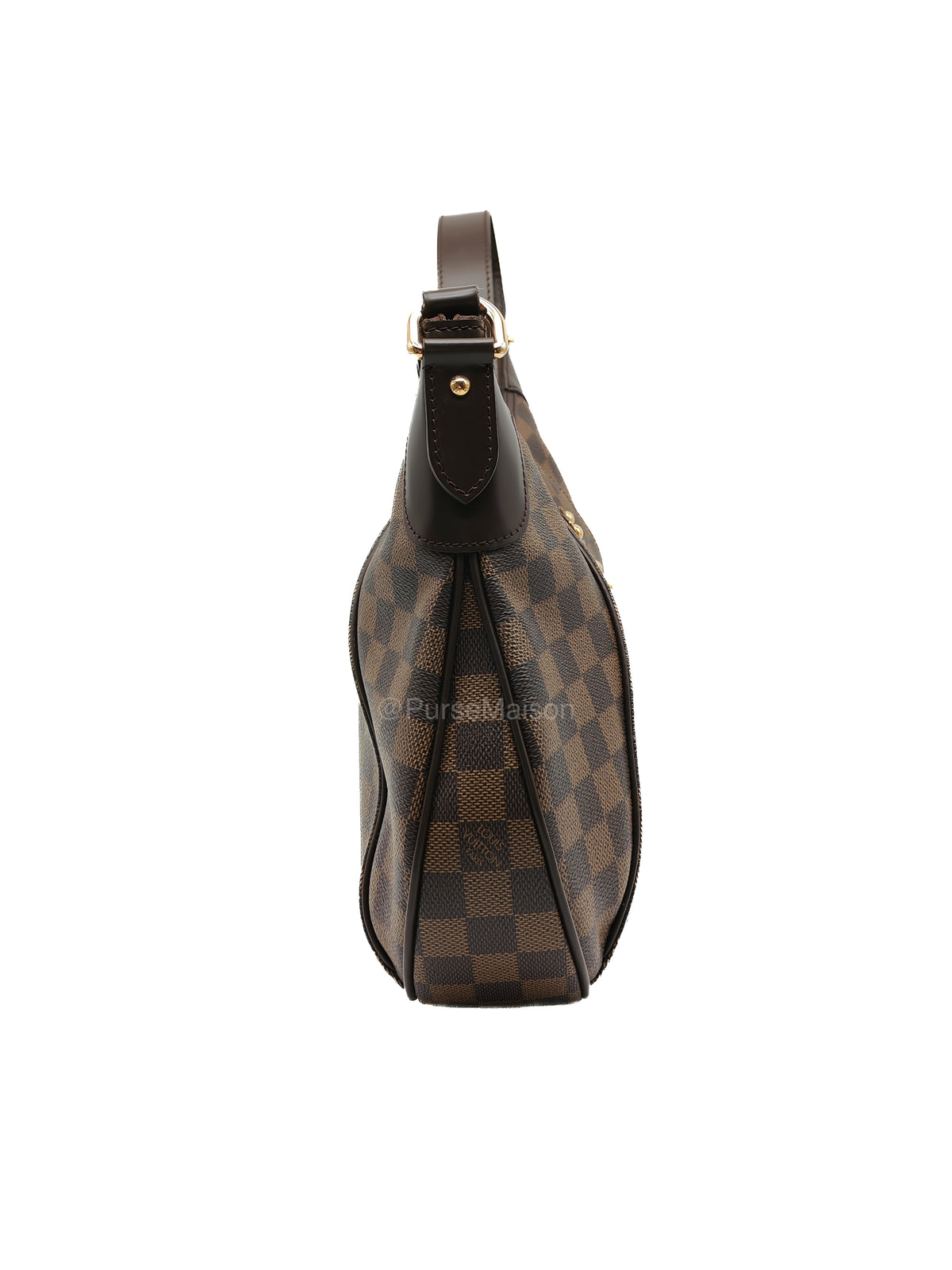 Louis Vuitton Thames PM Shoulder Bag in Damier Ebene Canvas and Gold Hardware (Datecode: MI0079)