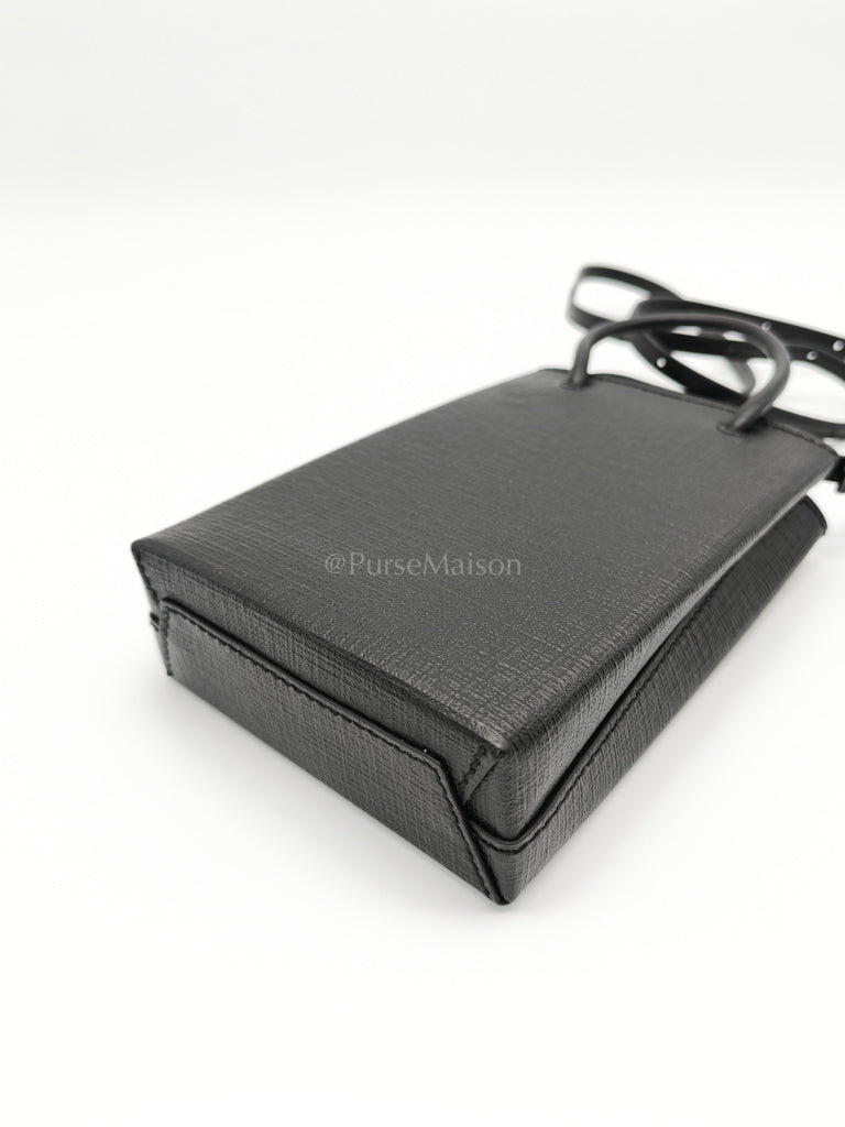 Shopping Phone Holder Bag Small in Black | Purse Maison Luxury Bags Shop