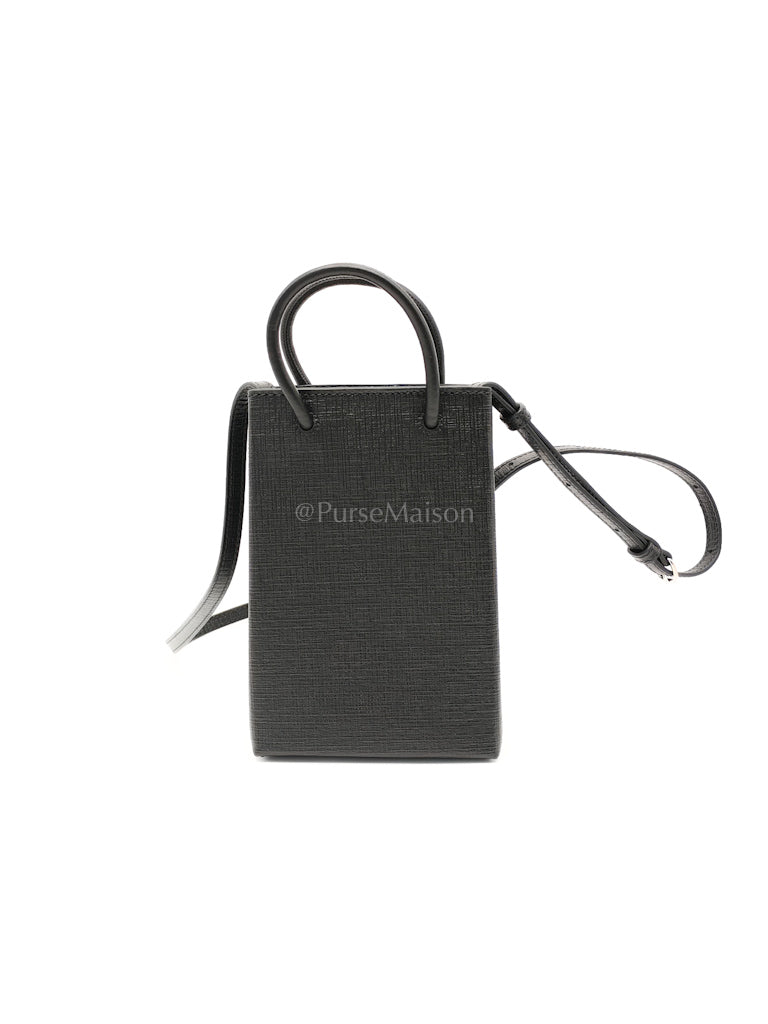 Shopping Phone Holder Bag Small in Black | Purse Maison Luxury Bags Shop