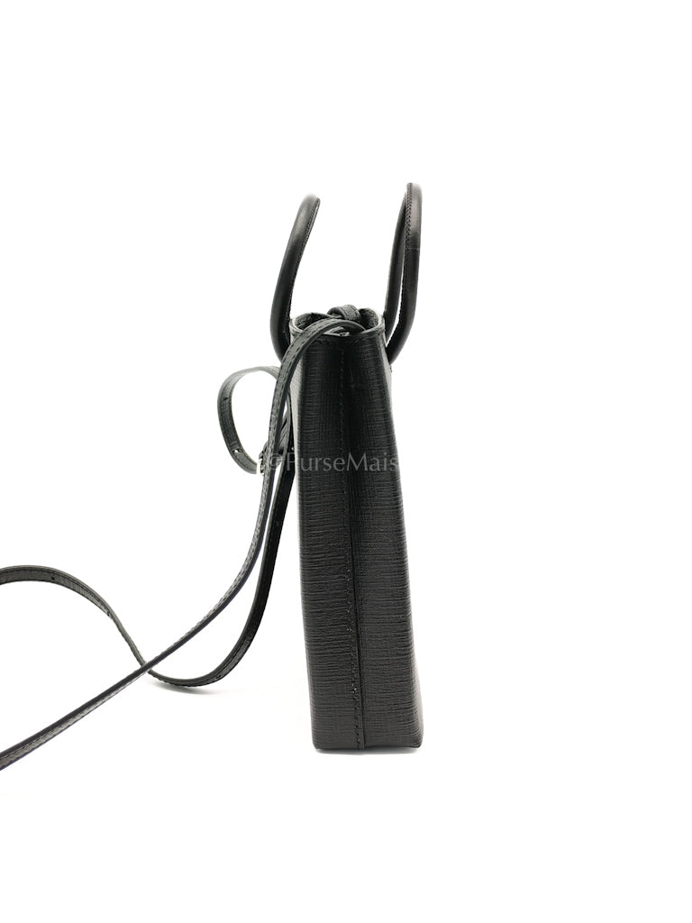 Shopping Phone Holder Bag Small in Black | Purse Maison Luxury Bags Shop