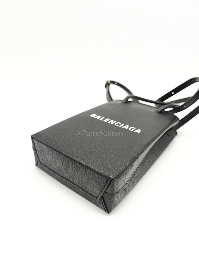 Shopping Phone Holder Bag Small in Black | Purse Maison Luxury Bags Shop