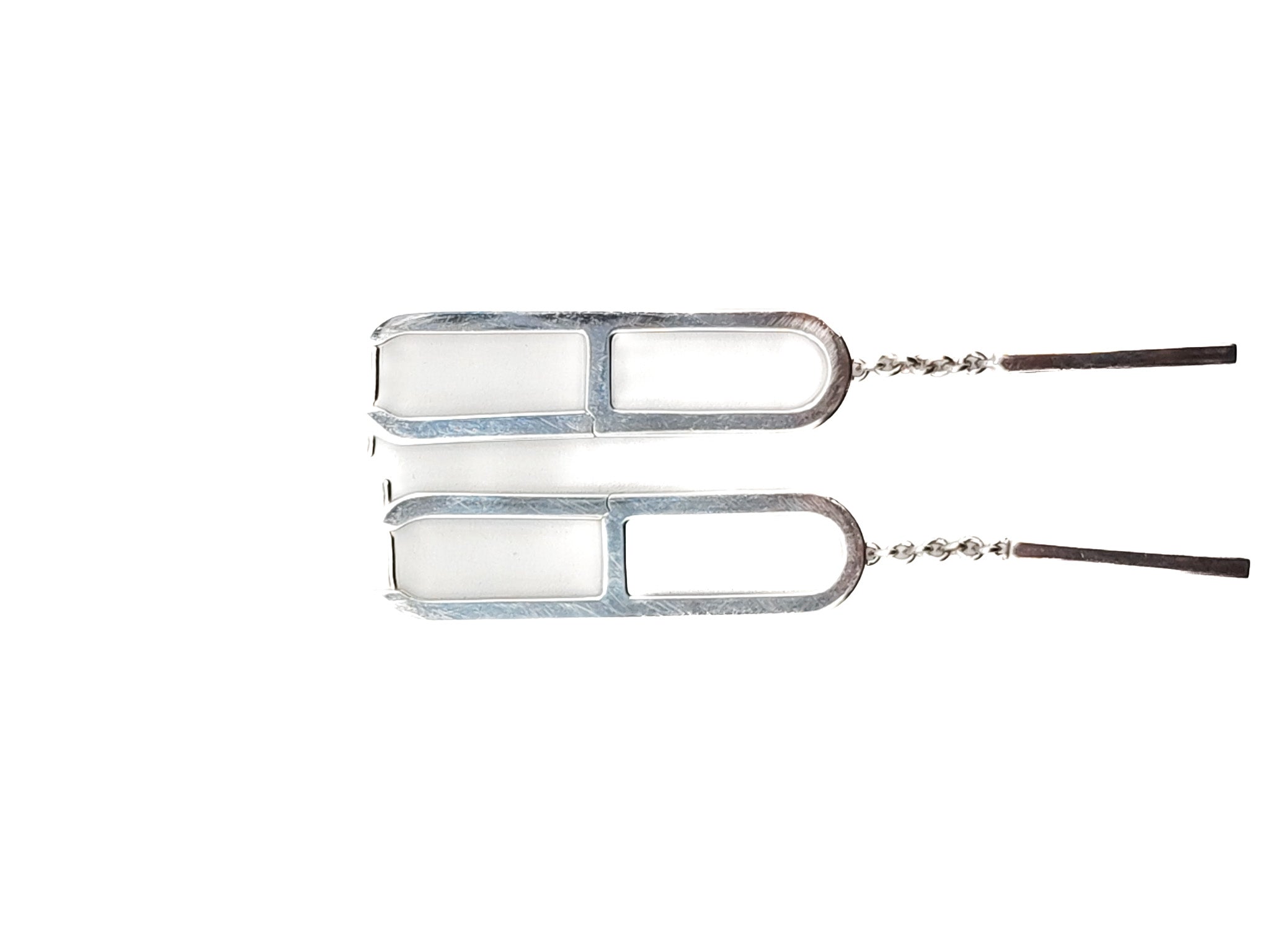 Ever Chaine D “Ancre H Drop Silver Earings