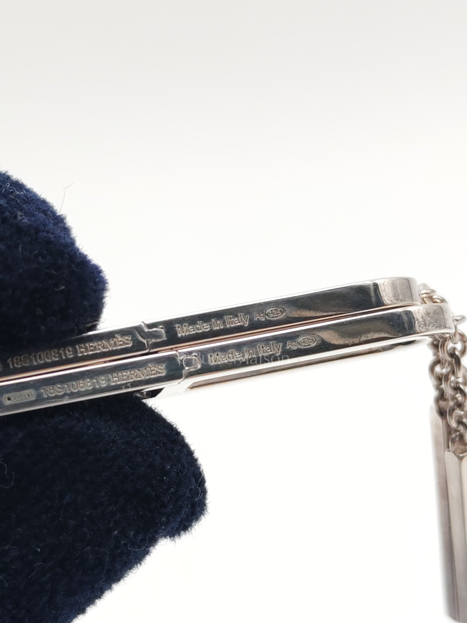 Ever Chaine D “Ancre H Drop Silver Earings