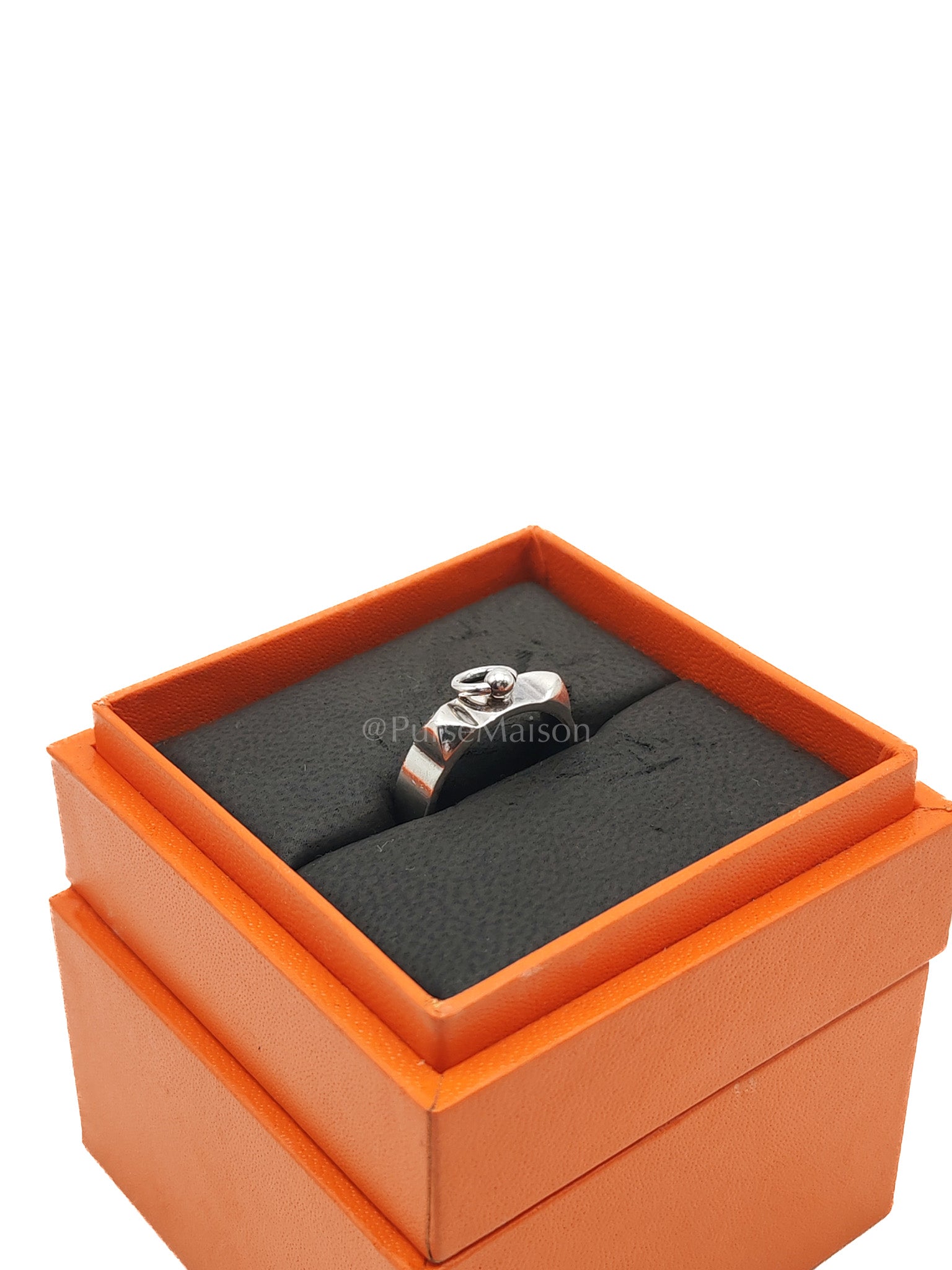 Sterling Silver Collier De Chien Ring Size 55
