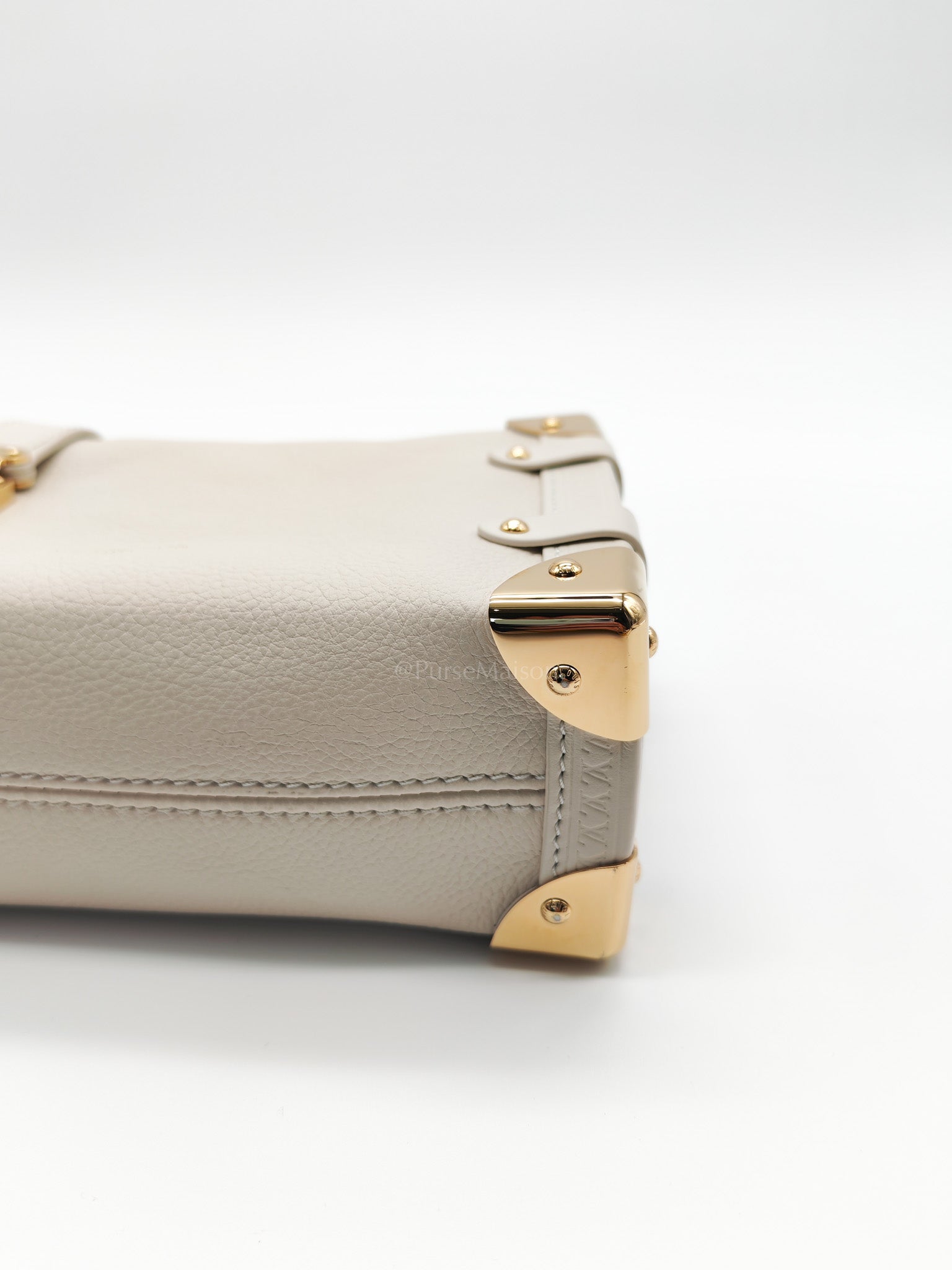 Side Trunk PM in Grained Soft Calfskin Leather Shoulder Bag (Microchip) | Purse Maison Luxury Bags Shop