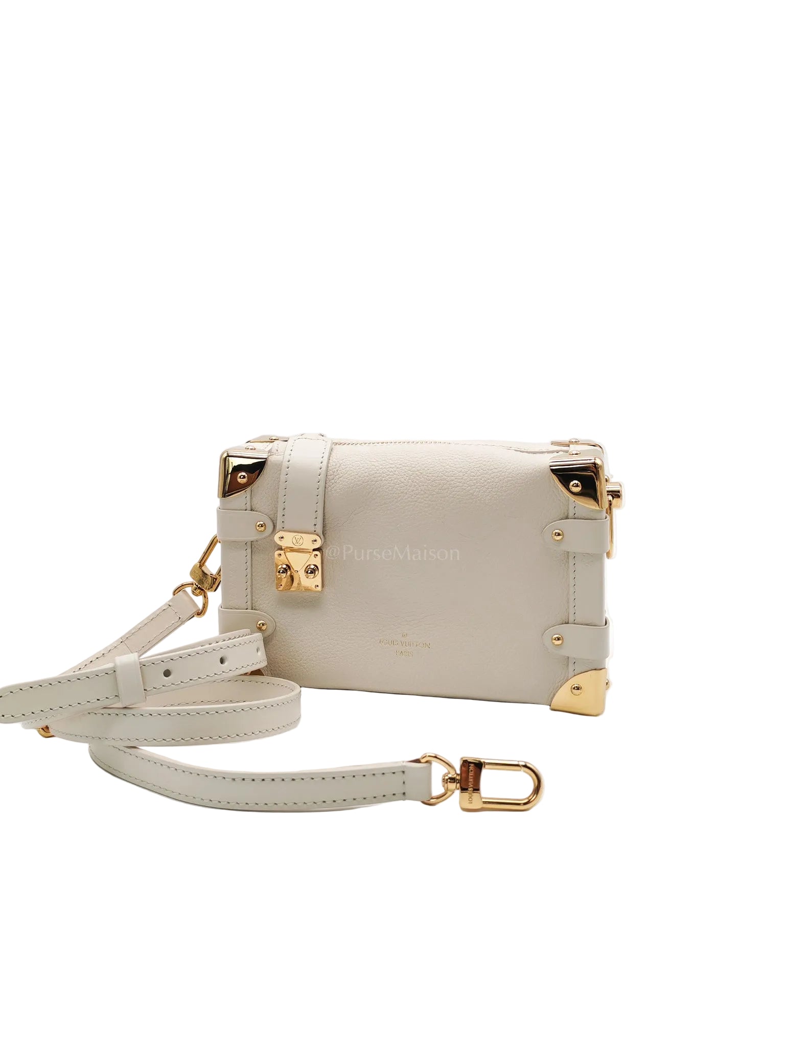 Side Trunk PM in Grained Soft Calfskin Leather Shoulder Bag (Microchip) | Purse Maison Luxury Bags Shop