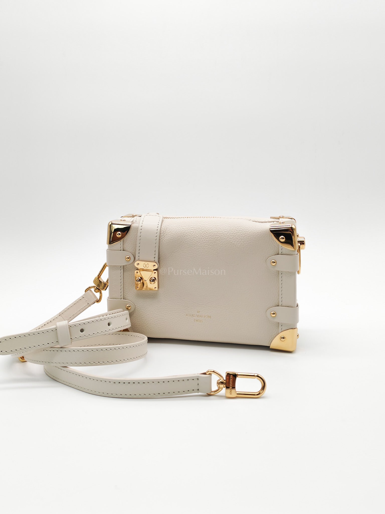 Side Trunk PM in Grained Soft Calfskin Leather Shoulder Bag (Microchip) | Purse Maison Luxury Bags Shop