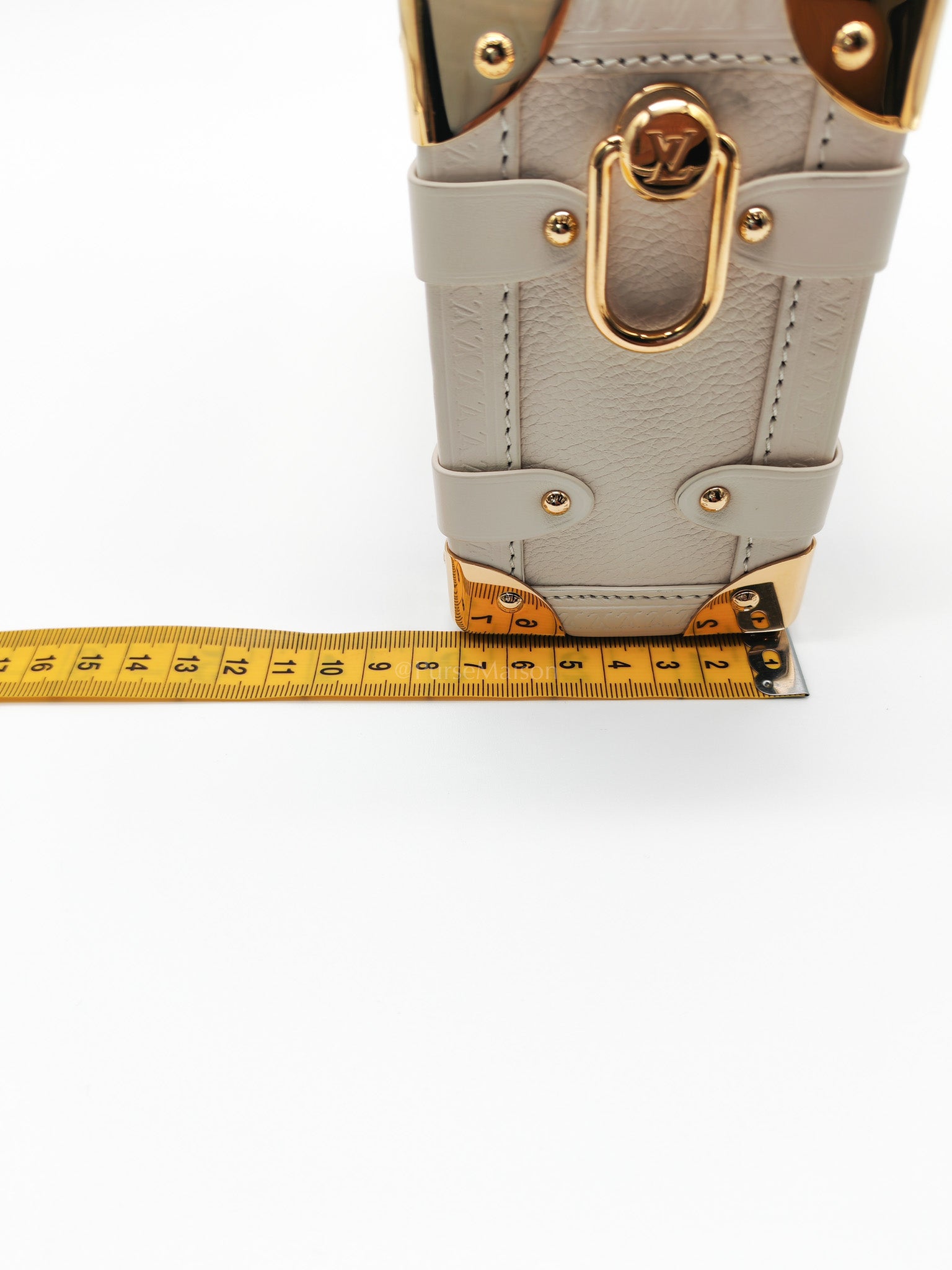 Side Trunk PM in Grained Soft Calfskin Leather Shoulder Bag (Microchip) | Purse Maison Luxury Bags Shop