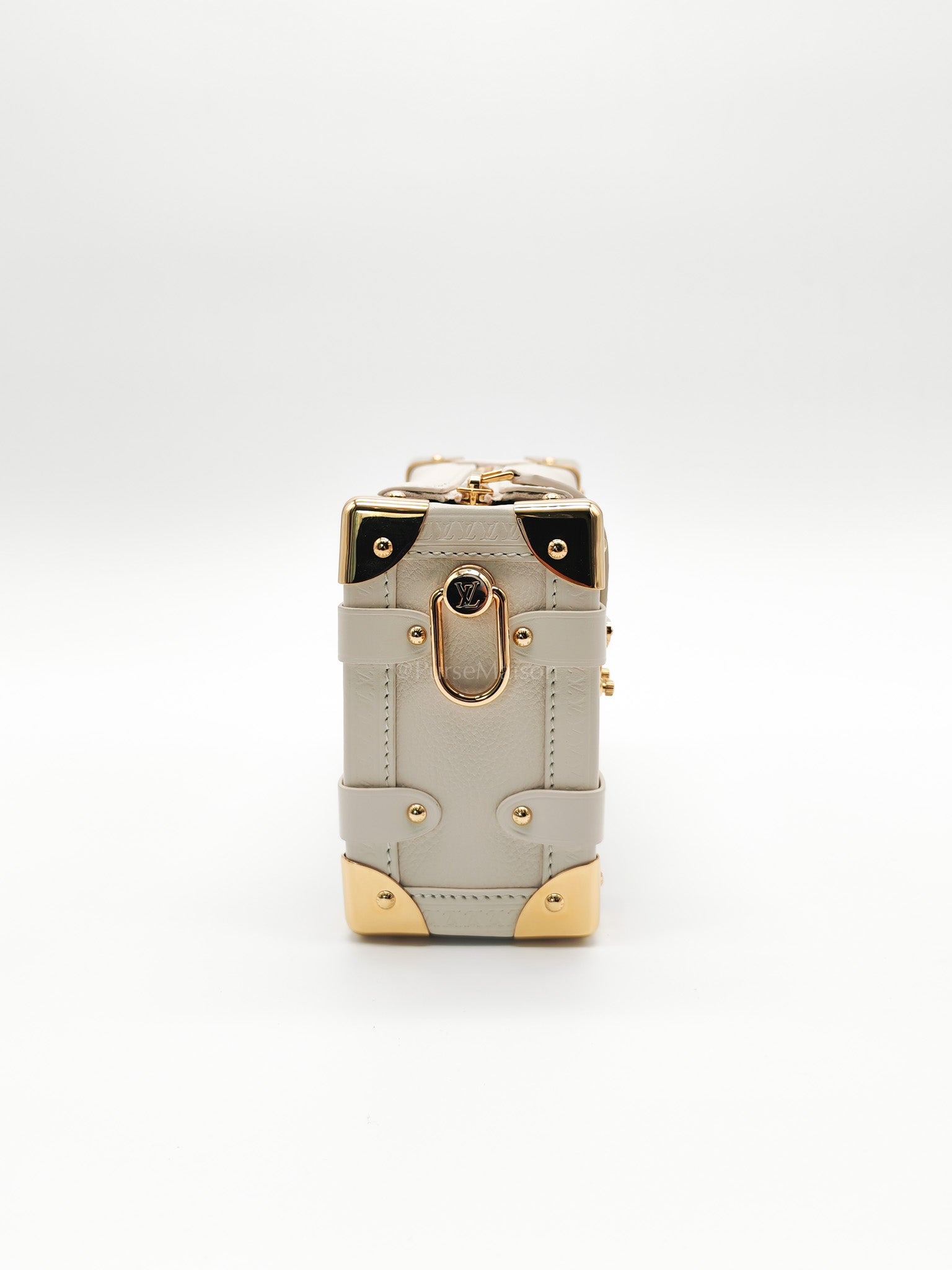 Side Trunk PM in Grained Soft Calfskin Leather Shoulder Bag (Microchip) | Purse Maison Luxury Bags Shop