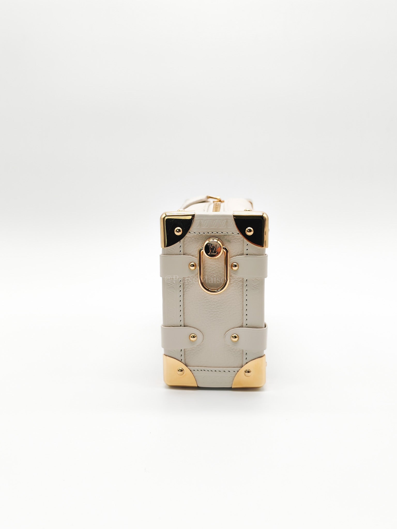 Side Trunk PM in Grained Soft Calfskin Leather Shoulder Bag (Microchip) | Purse Maison Luxury Bags Shop