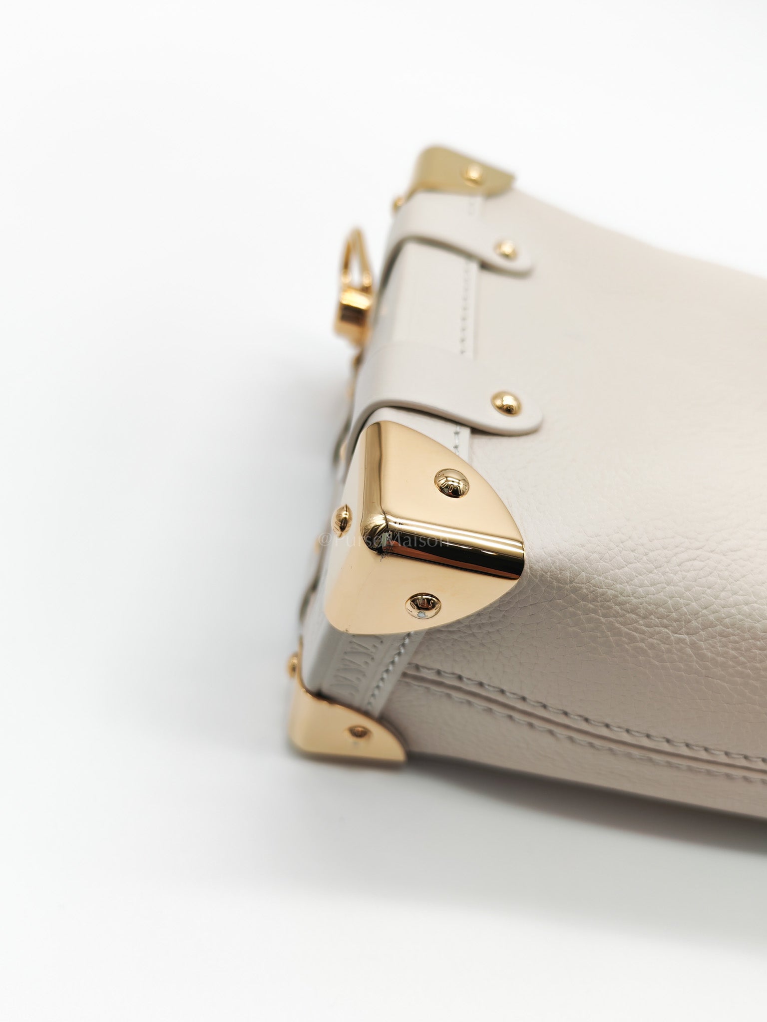 Side Trunk PM in Grained Soft Calfskin Leather Shoulder Bag (Microchip) | Purse Maison Luxury Bags Shop