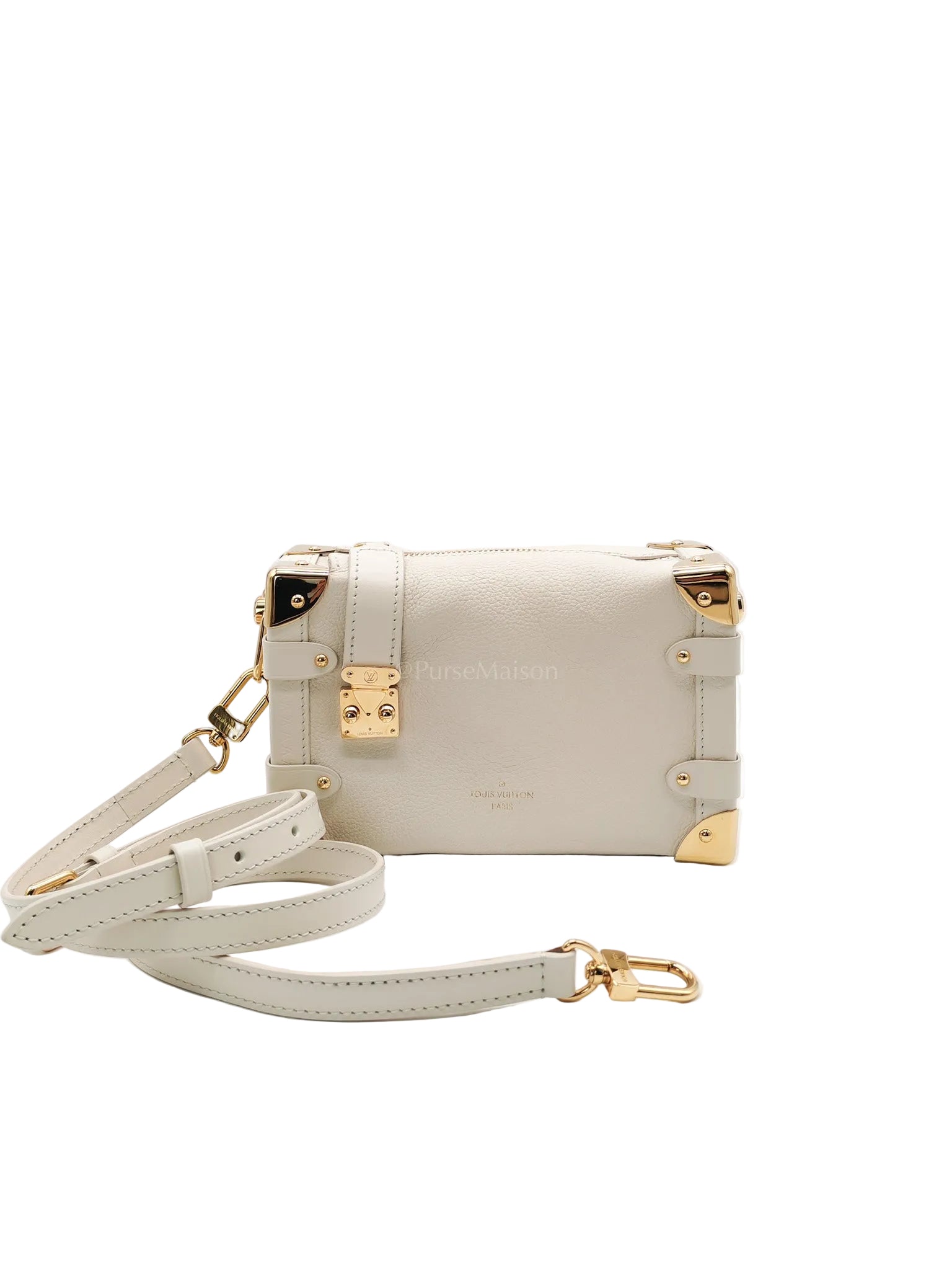 Side Trunk PM in Grained Soft Calfskin Leather Shoulder Bag (Microchip) | Purse Maison Luxury Bags Shop