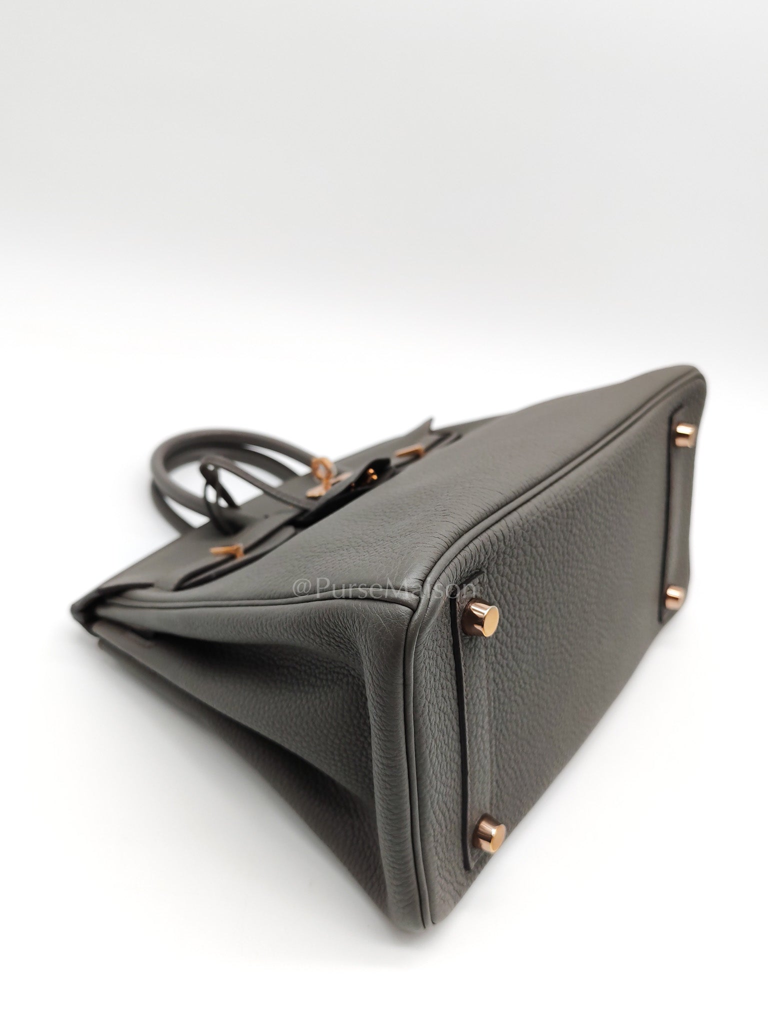 Birkin 25 Retourne Etain in Togo Leather and Rose Gold Hardware Stamp Z (2021)