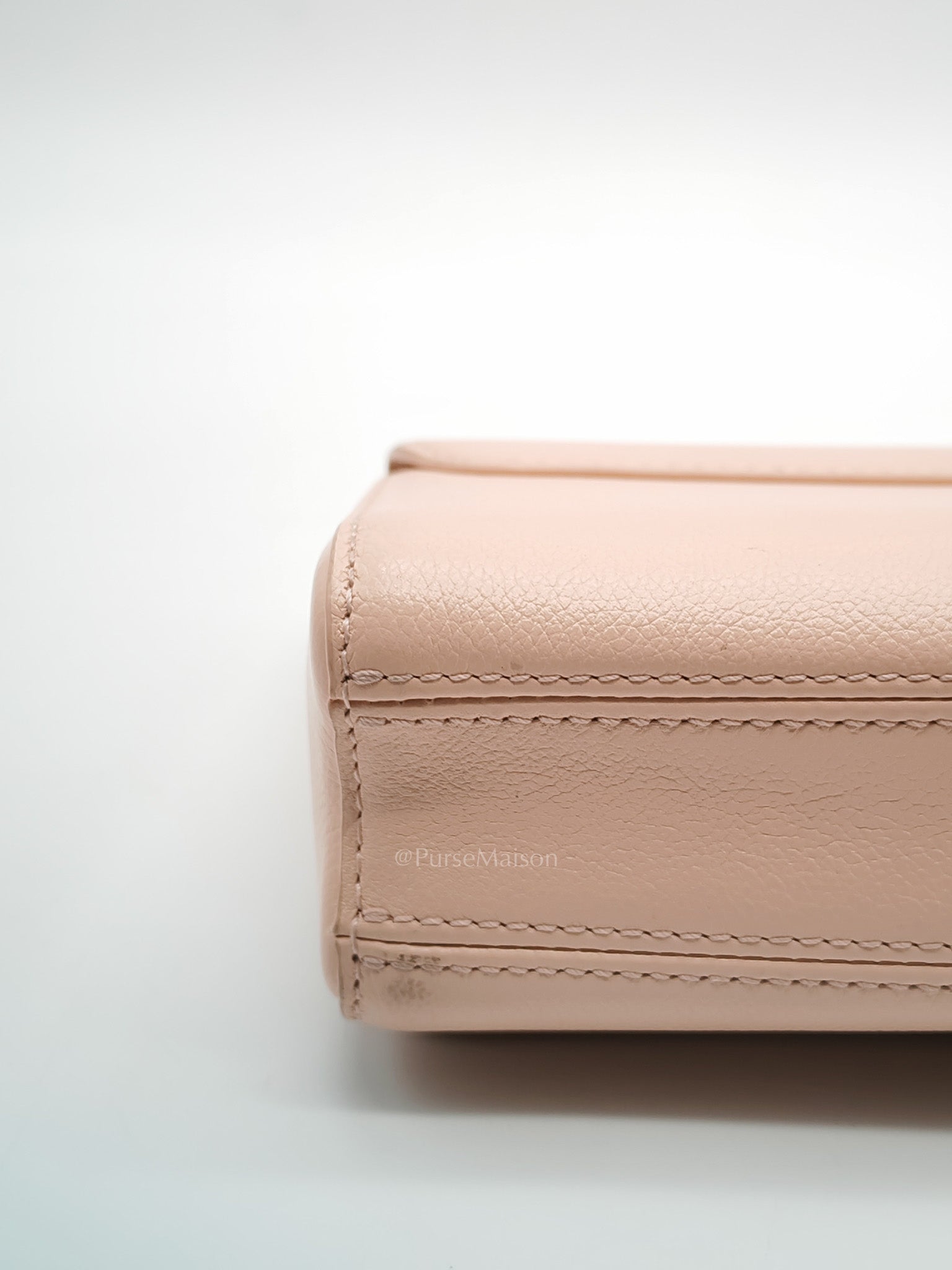 Twist East West in Rose Ballerine Grained Leather Rosegold Hardware Shoulder Bag