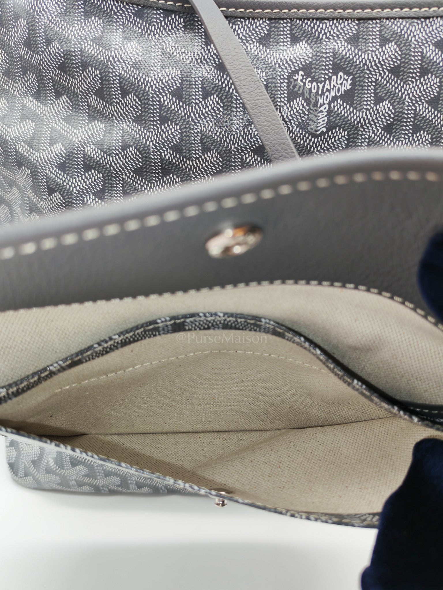 Boheme PM in Gray Goyardine Canvas Hobo Bag