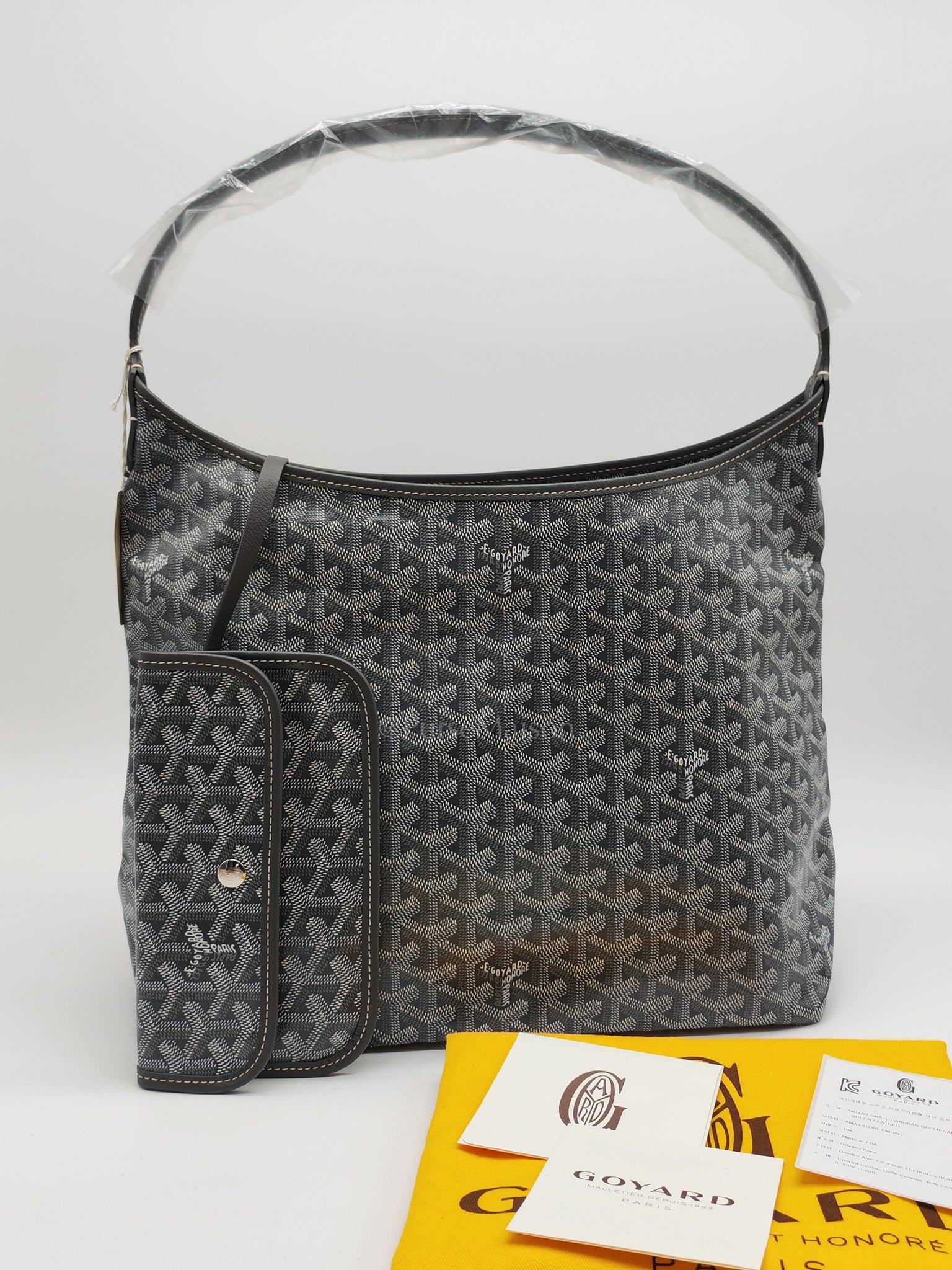 Boheme PM in Gray Goyardine Canvas Hobo Bag