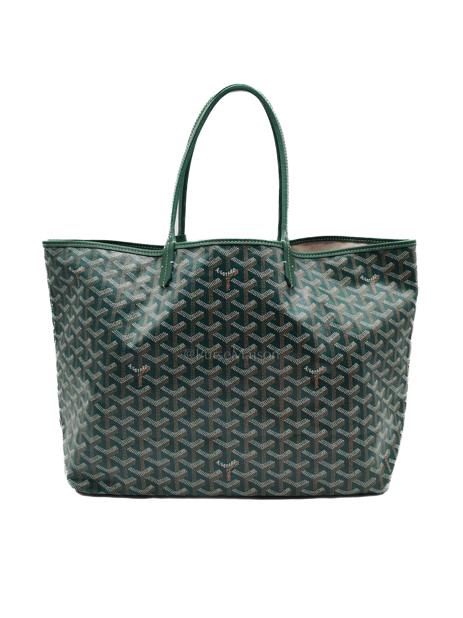 Saint Louis PM in Green Goyardine Canvas Tote Bag