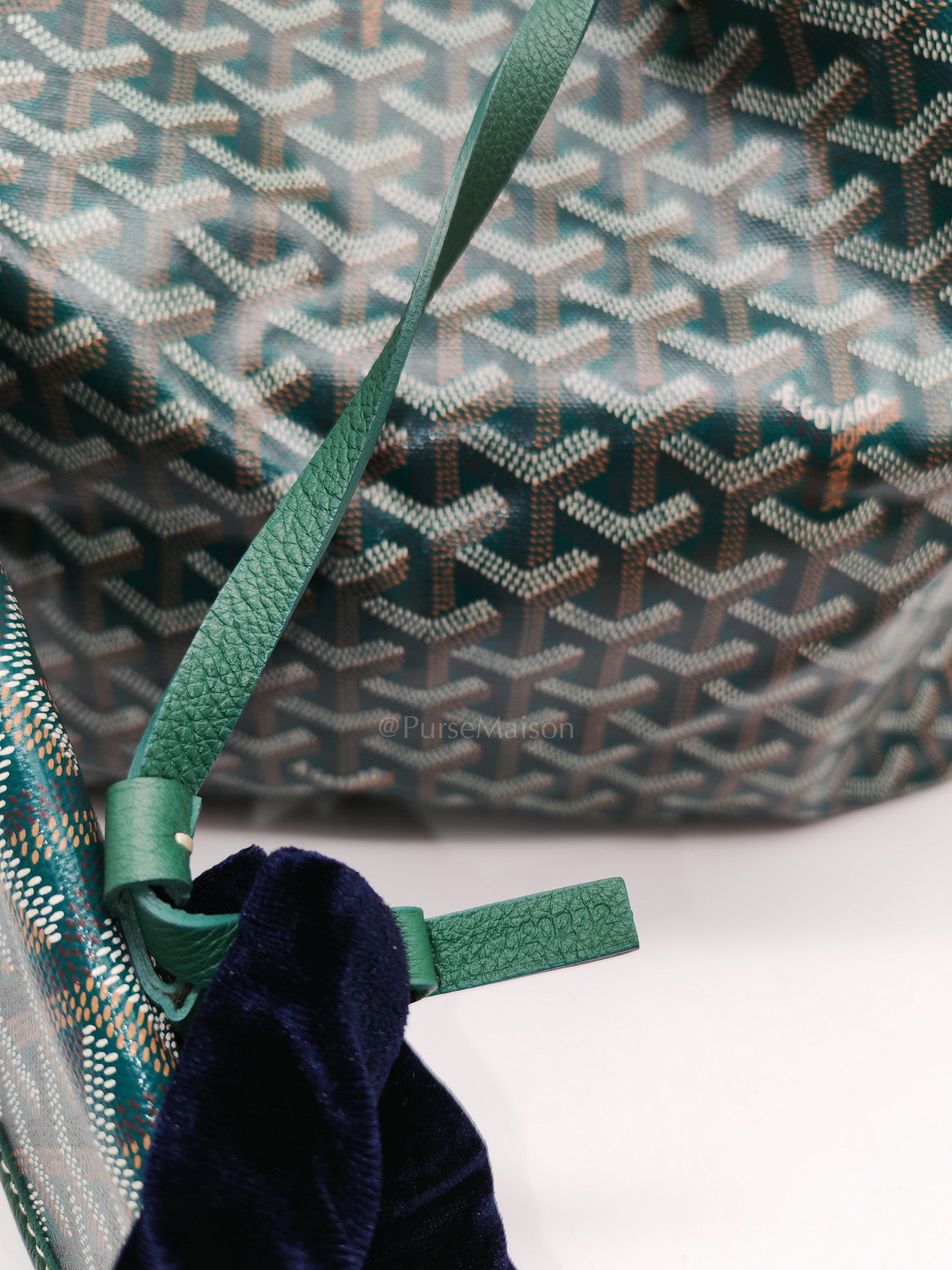 Saint Louis PM in Green Goyardine Canvas Tote Bag