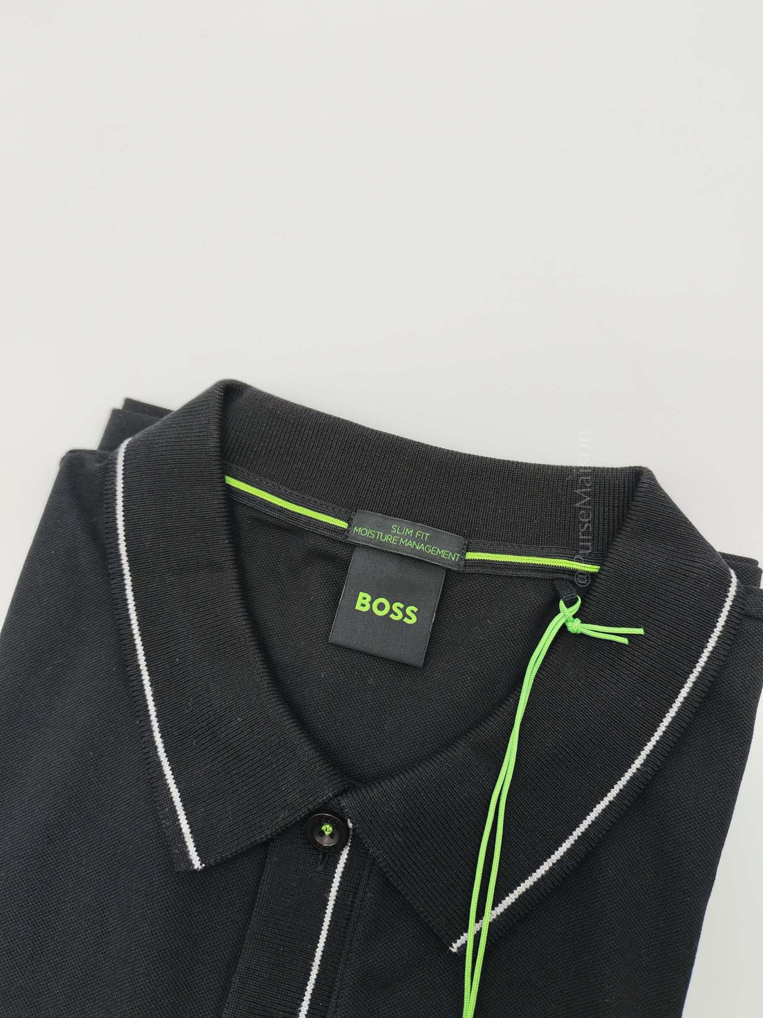Slim Fit Polo Shirt for Men Black Size XL | Purse Maison Luxury Bags Shop