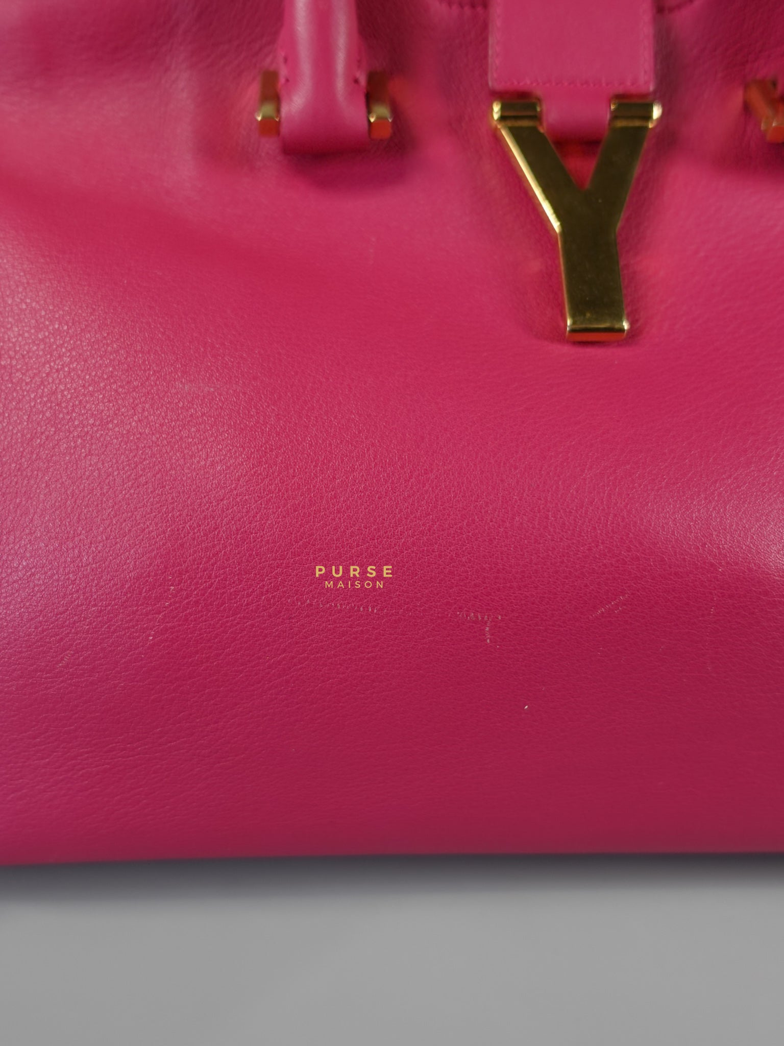 Small Cabas Fuchsia Calfskin Leather Bag | Purse Maison Luxury Bags Shop