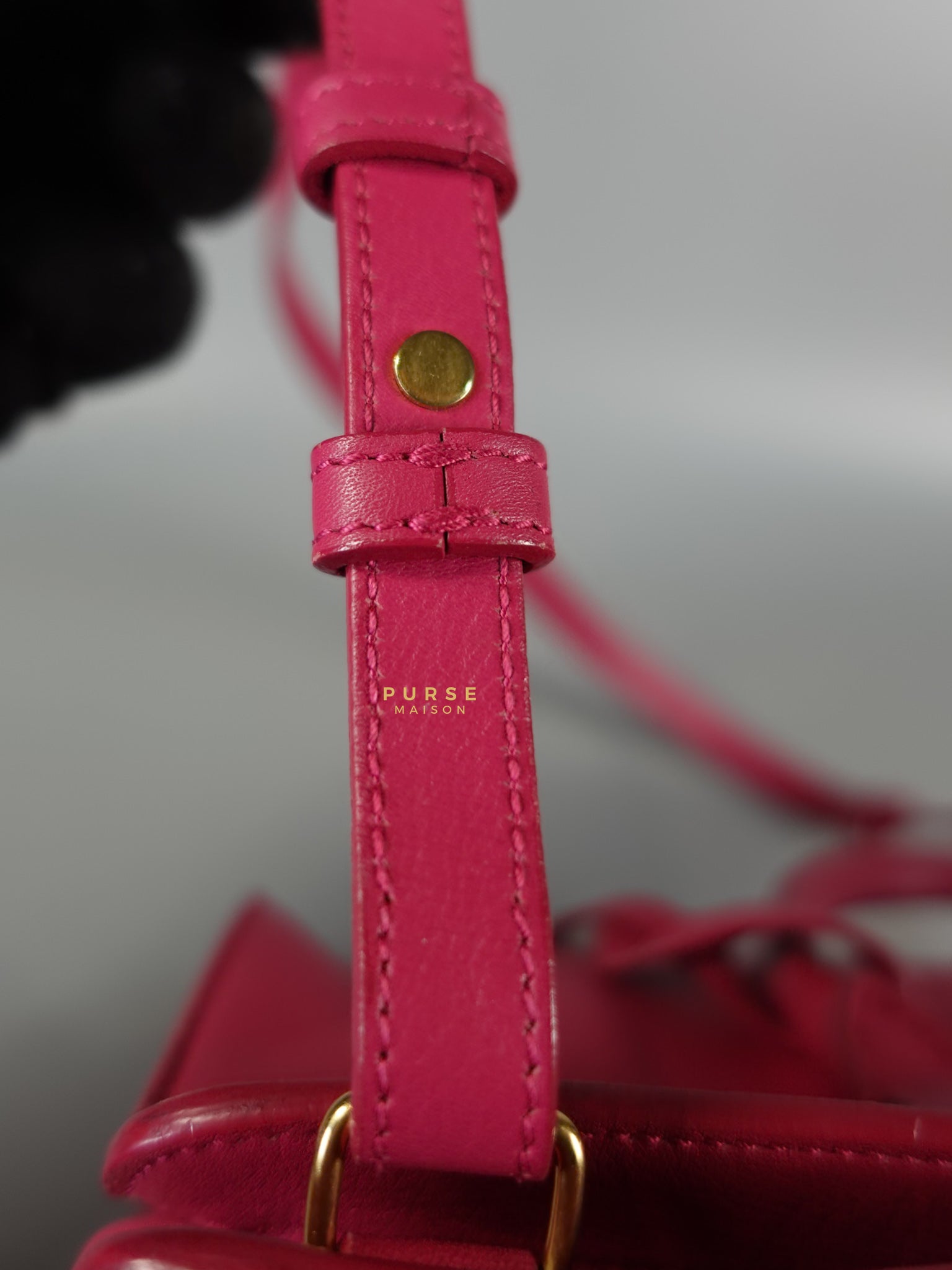 Small Cabas Fuchsia Calfskin Leather Bag | Purse Maison Luxury Bags Shop