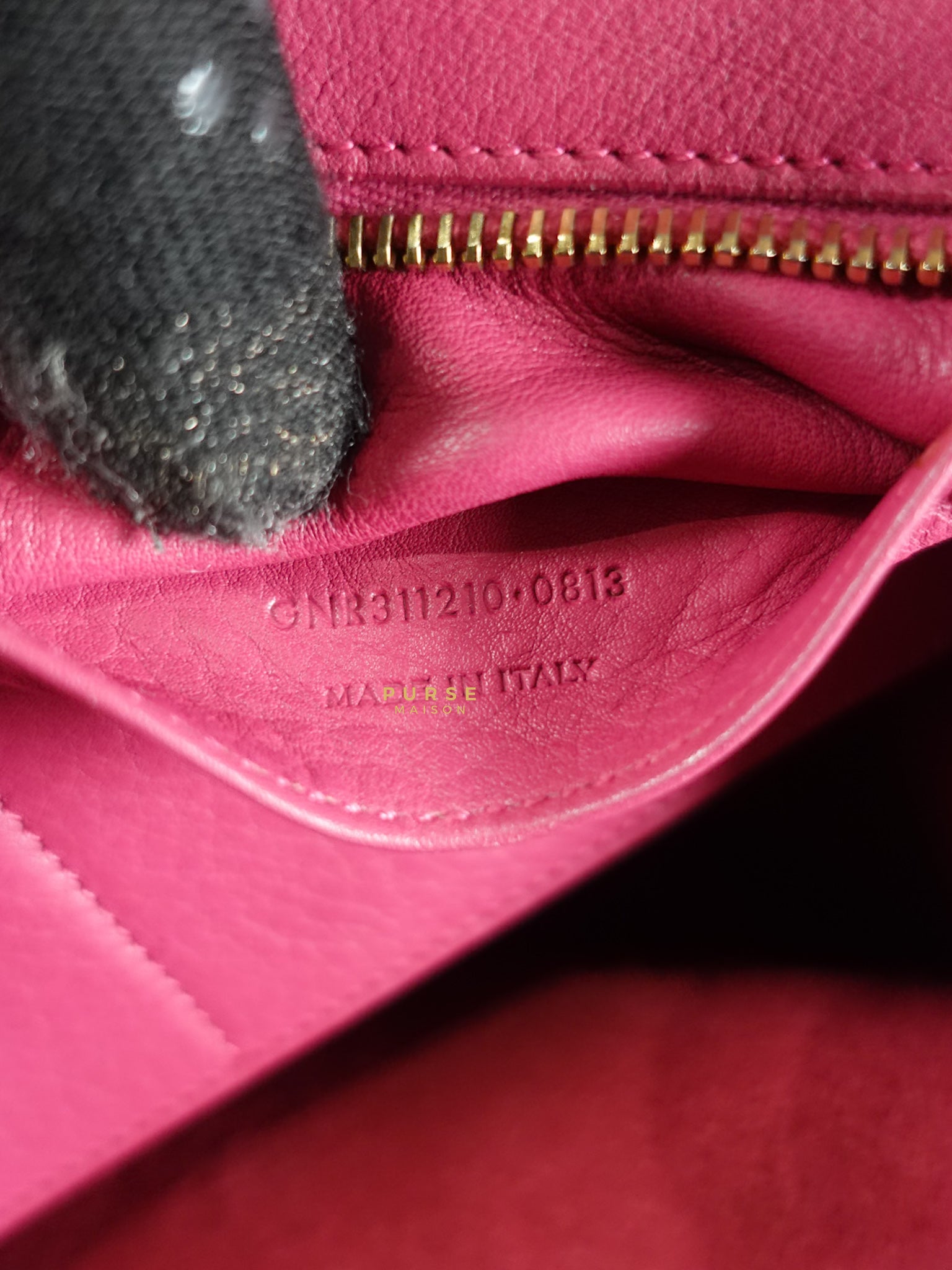 Small Cabas Fuchsia Calfskin Leather Bag | Purse Maison Luxury Bags Shop