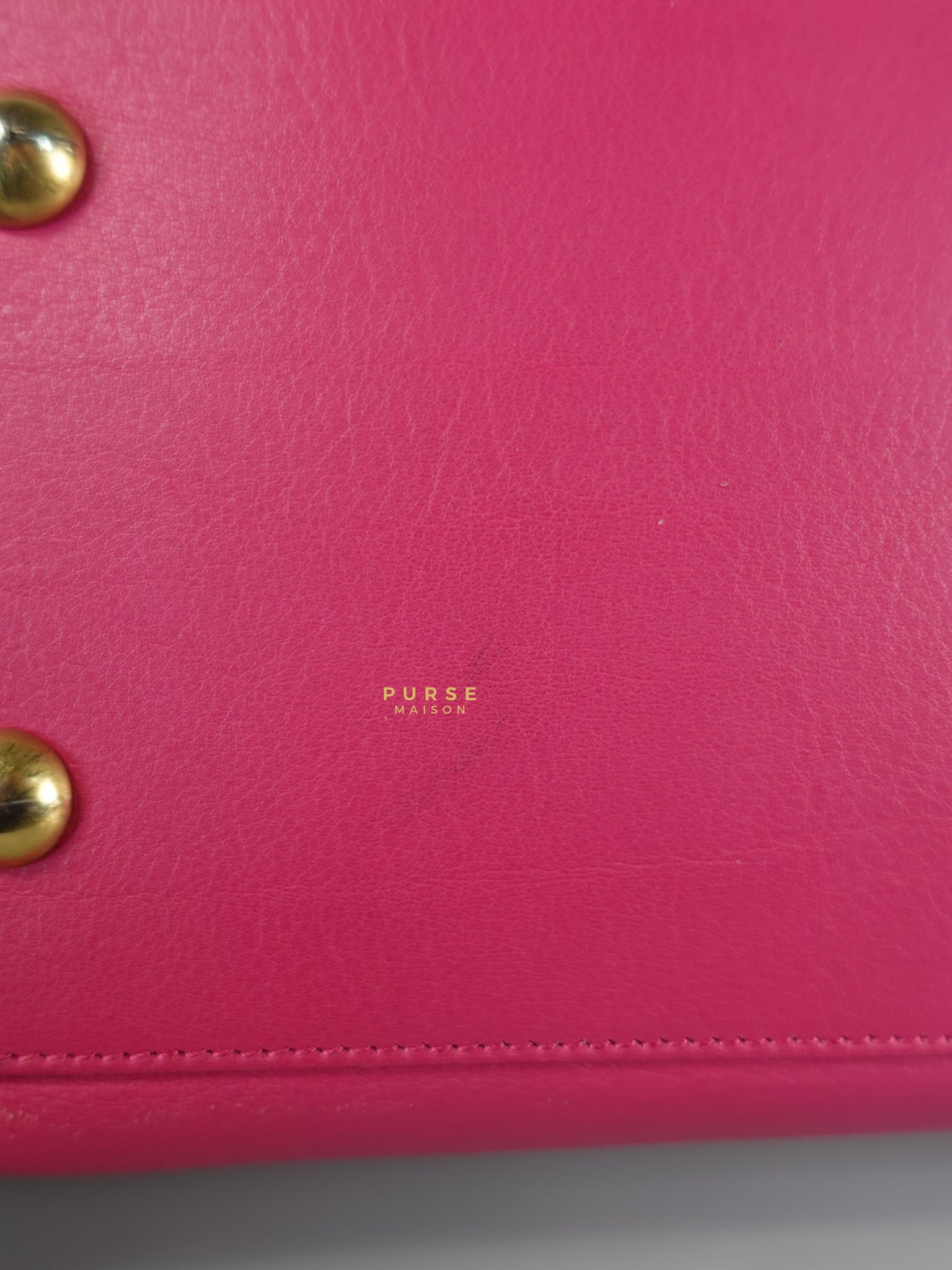 Small Cabas Fuchsia Calfskin Leather Bag | Purse Maison Luxury Bags Shop