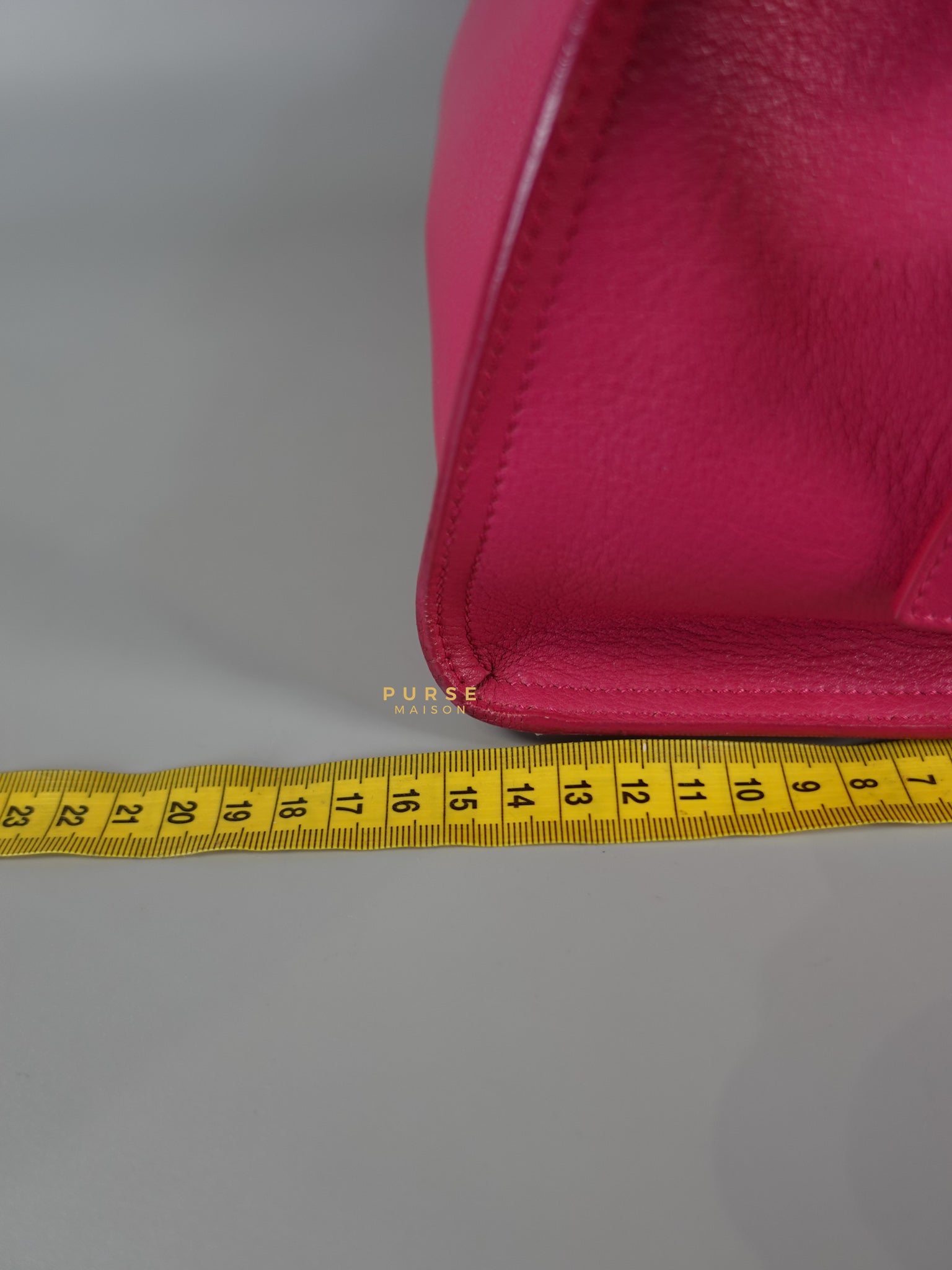 Small Cabas Fuchsia Calfskin Leather Bag | Purse Maison Luxury Bags Shop