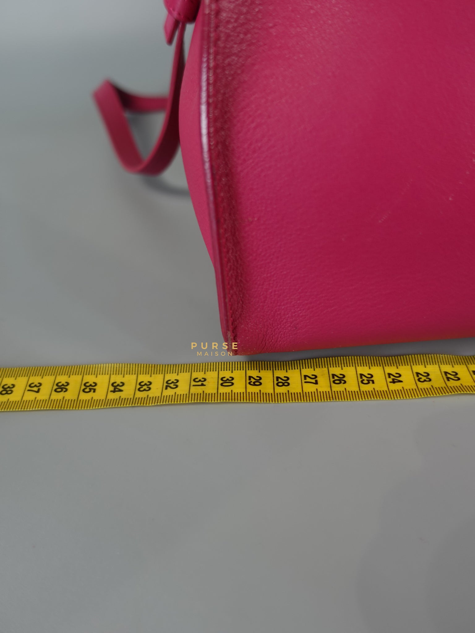 Small Cabas Fuchsia Calfskin Leather Bag | Purse Maison Luxury Bags Shop