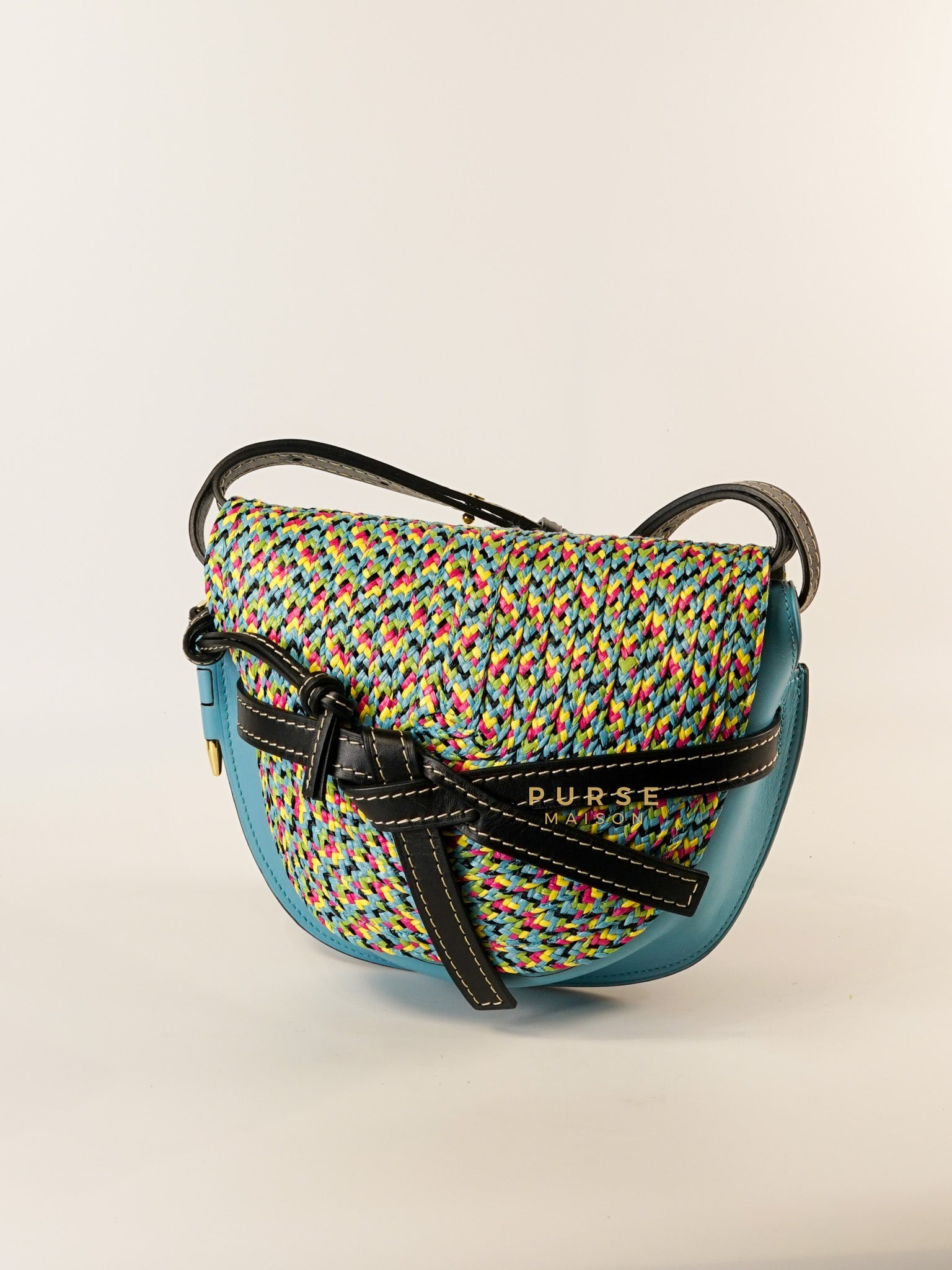 Small Gate Woven Raffia Cross Body Bag | Purse Maison Luxury Bags Shop