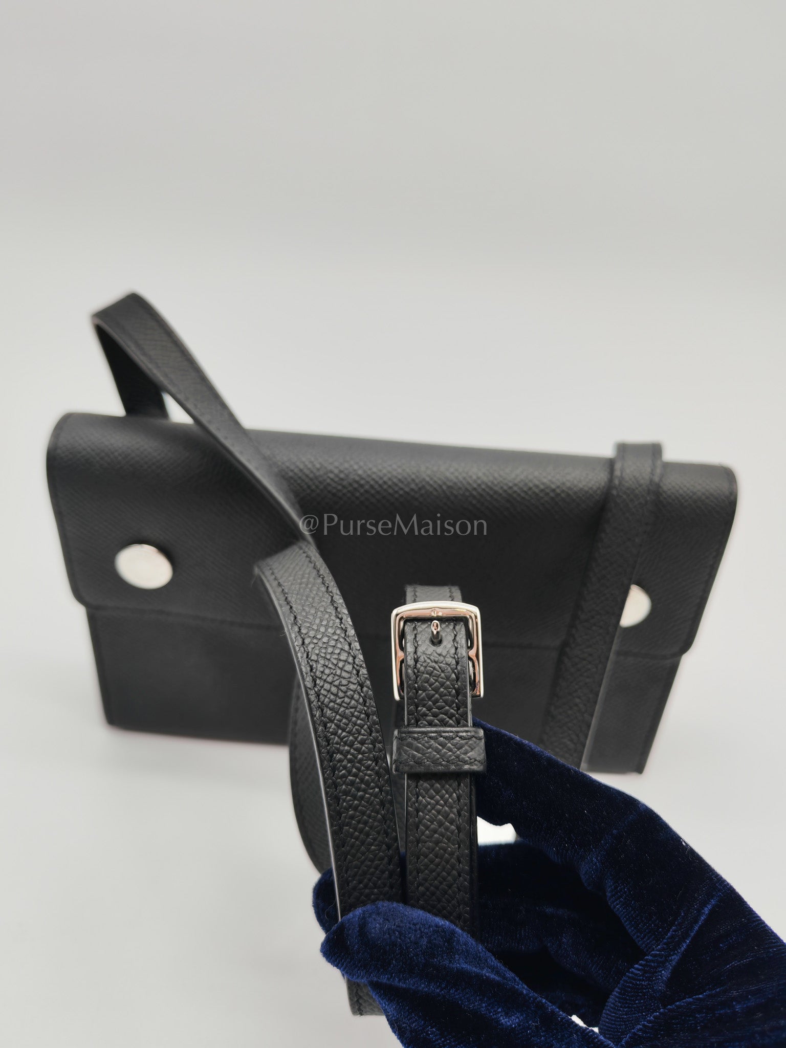 Snap Wallet in Noir/Black Epsom Leather Palladium Hardware Stamp K(2025) | Purse Maison Luxury Bags Shop