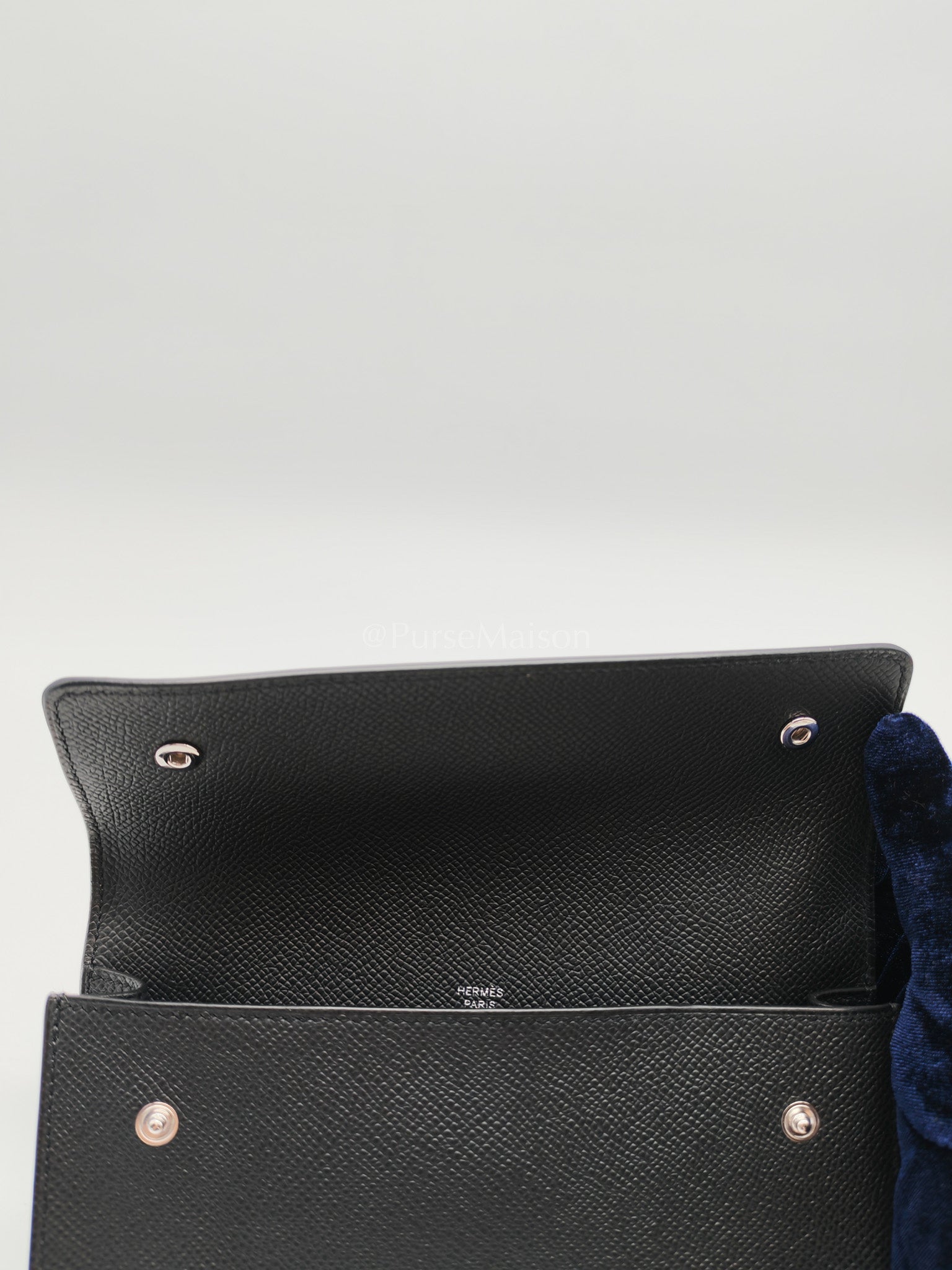 Snap Wallet in Noir/Black Epsom Leather Palladium Hardware Stamp K(2025) | Purse Maison Luxury Bags Shop