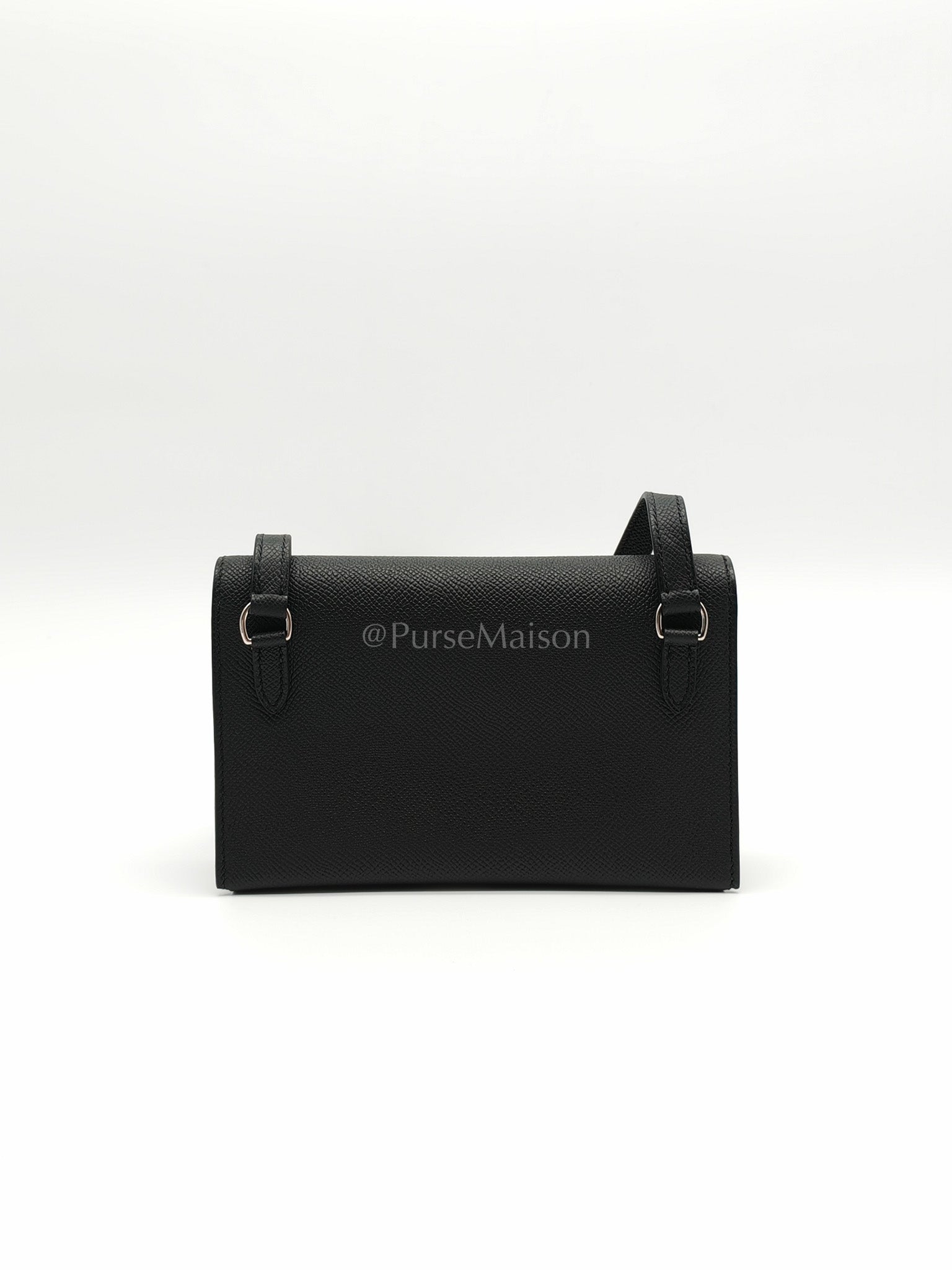 Snap Wallet in Noir/Black Epsom Leather Palladium Hardware Stamp K(2025) | Purse Maison Luxury Bags Shop