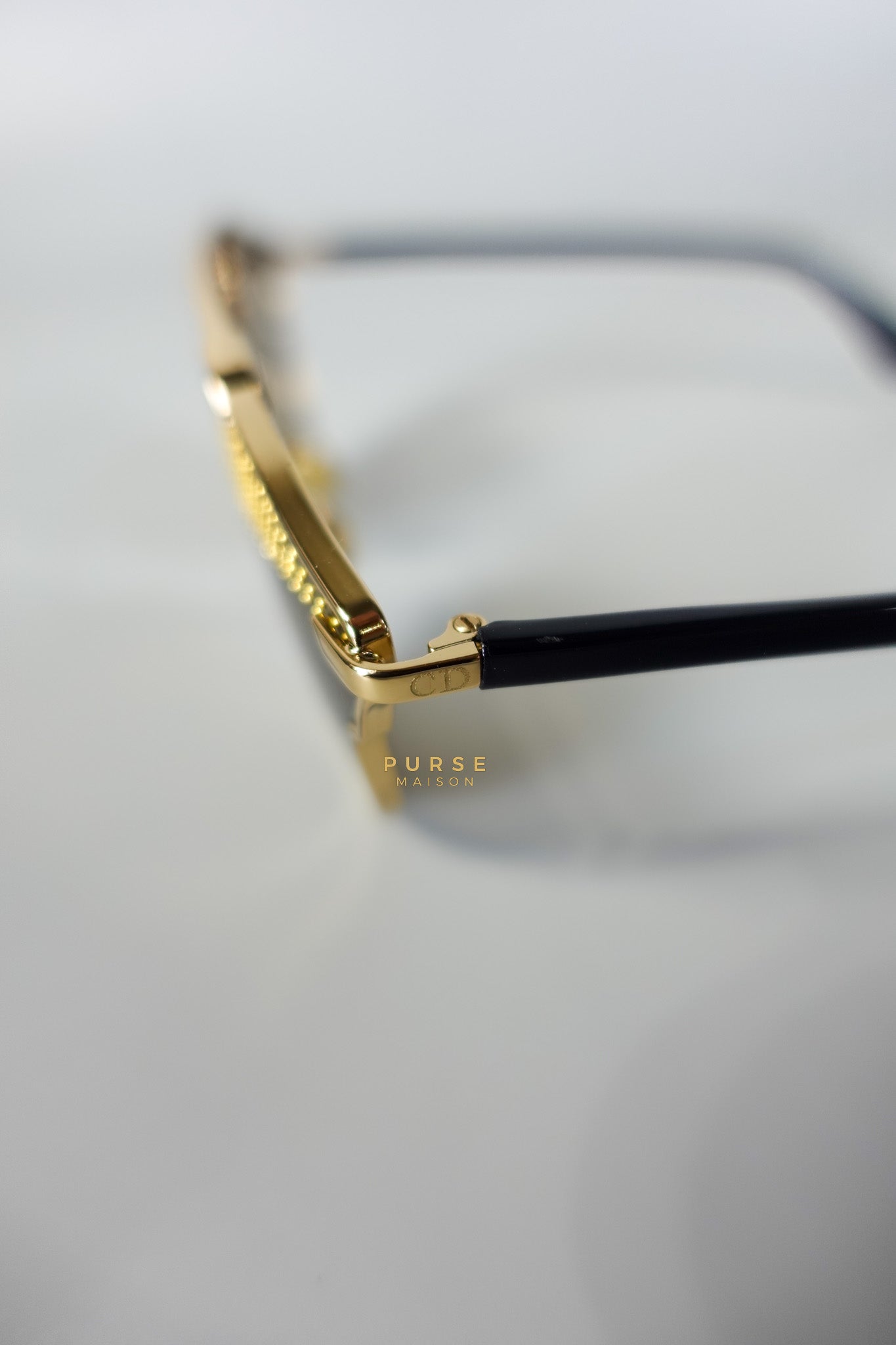 So Real S Aviator Sunglasses Studded Acetate and Metal Gold | Purse Maison Luxury Bags Shop