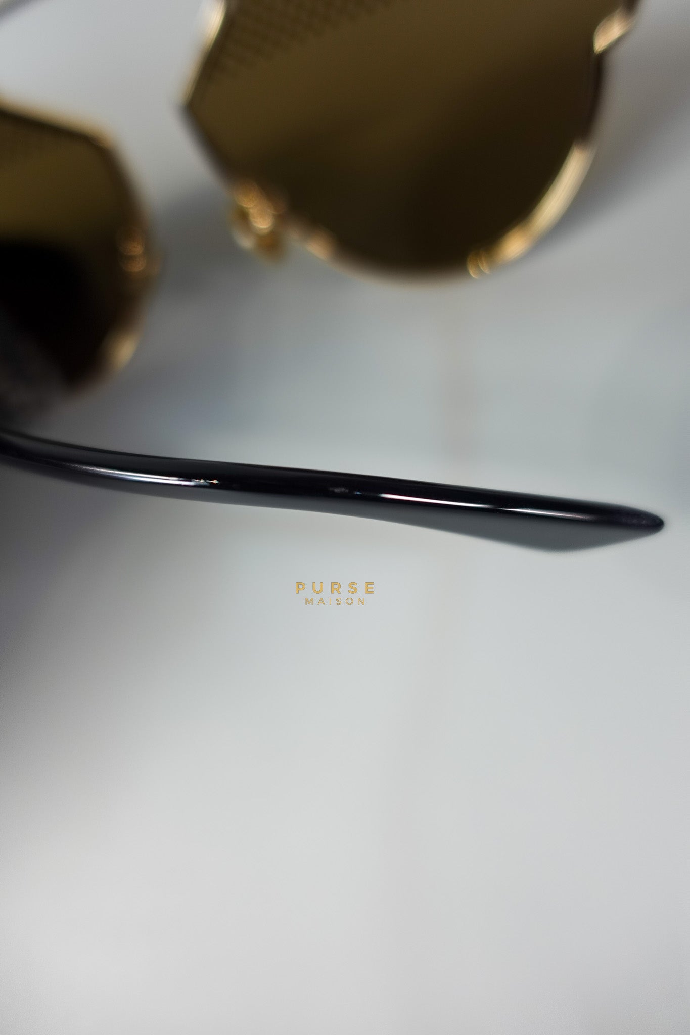 So Real S Aviator Sunglasses Studded Acetate and Metal Gold | Purse Maison Luxury Bags Shop