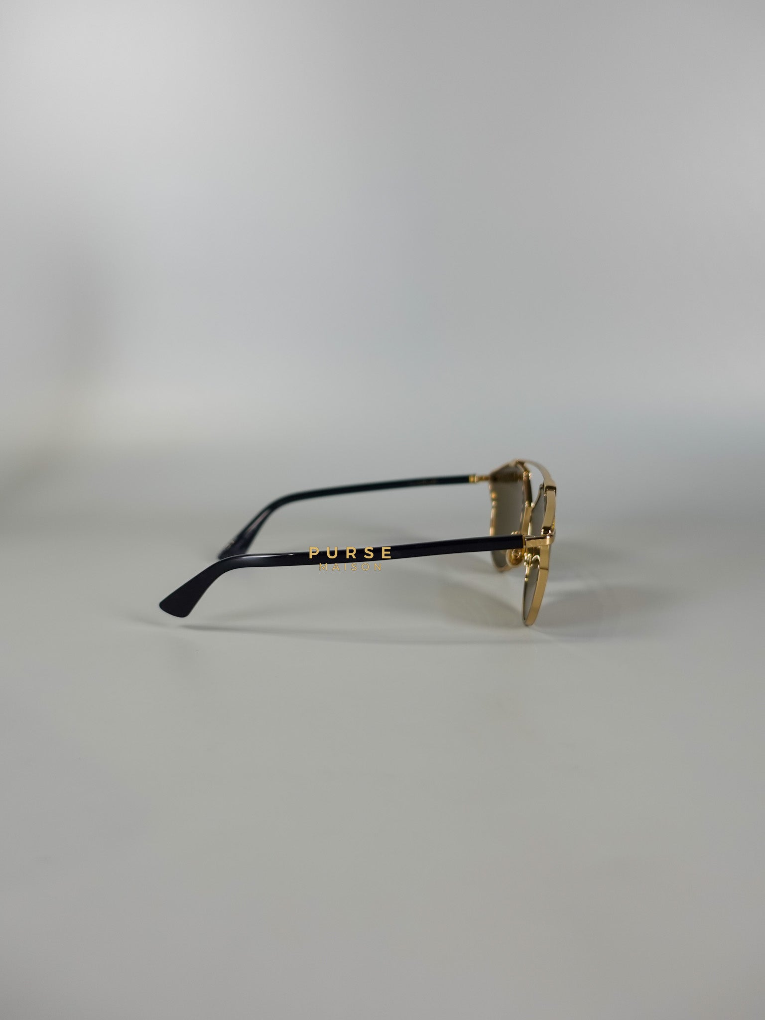 So Real S Aviator Sunglasses Studded Acetate and Metal Gold | Purse Maison Luxury Bags Shop