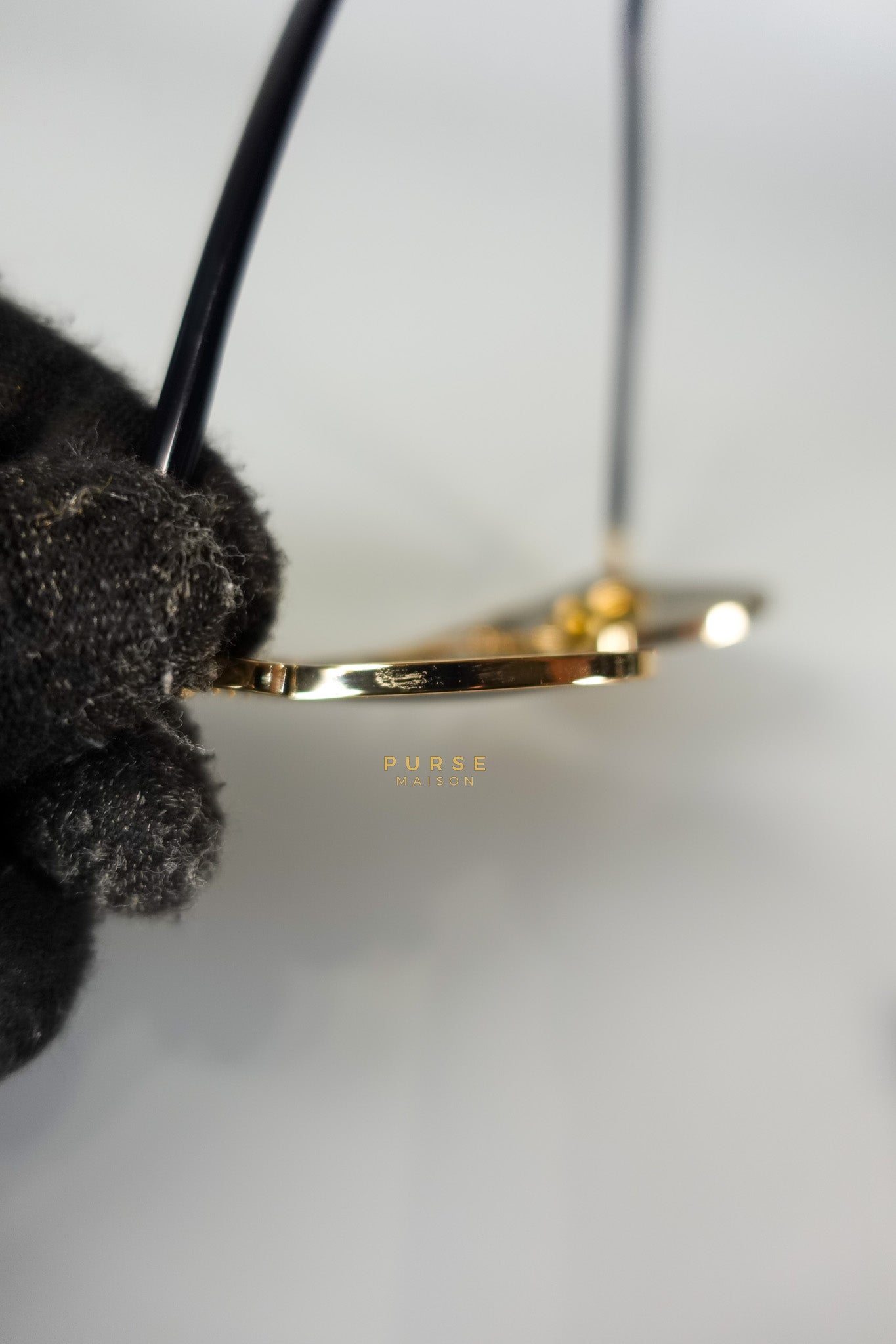 So Real S Aviator Sunglasses Studded Acetate and Metal Gold | Purse Maison Luxury Bags Shop