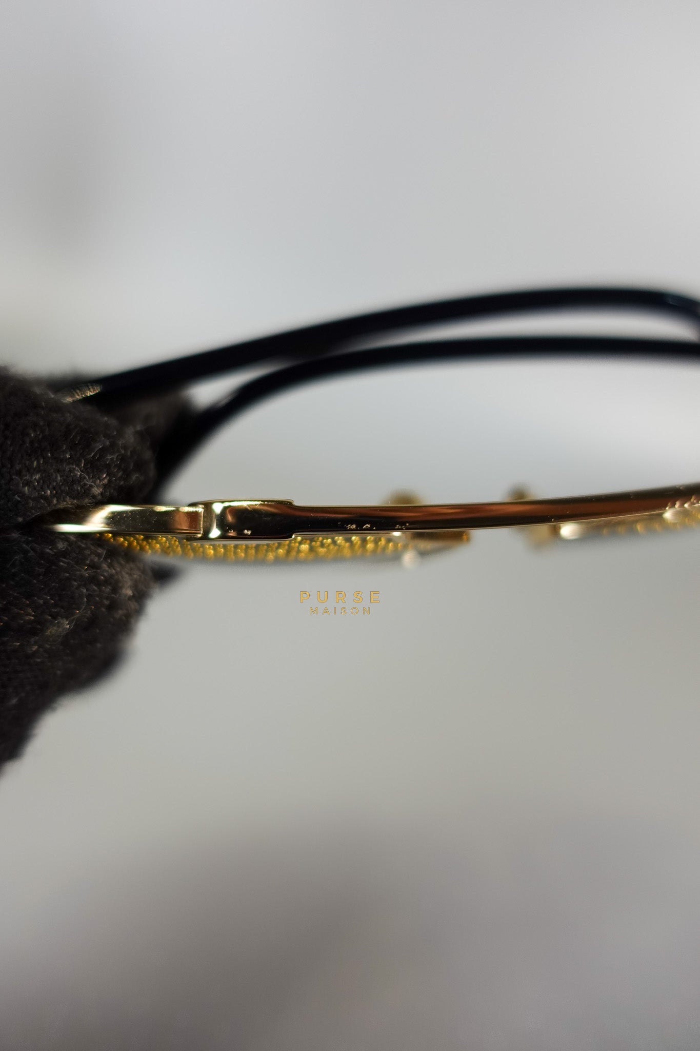 So Real S Aviator Sunglasses Studded Acetate and Metal Gold | Purse Maison Luxury Bags Shop