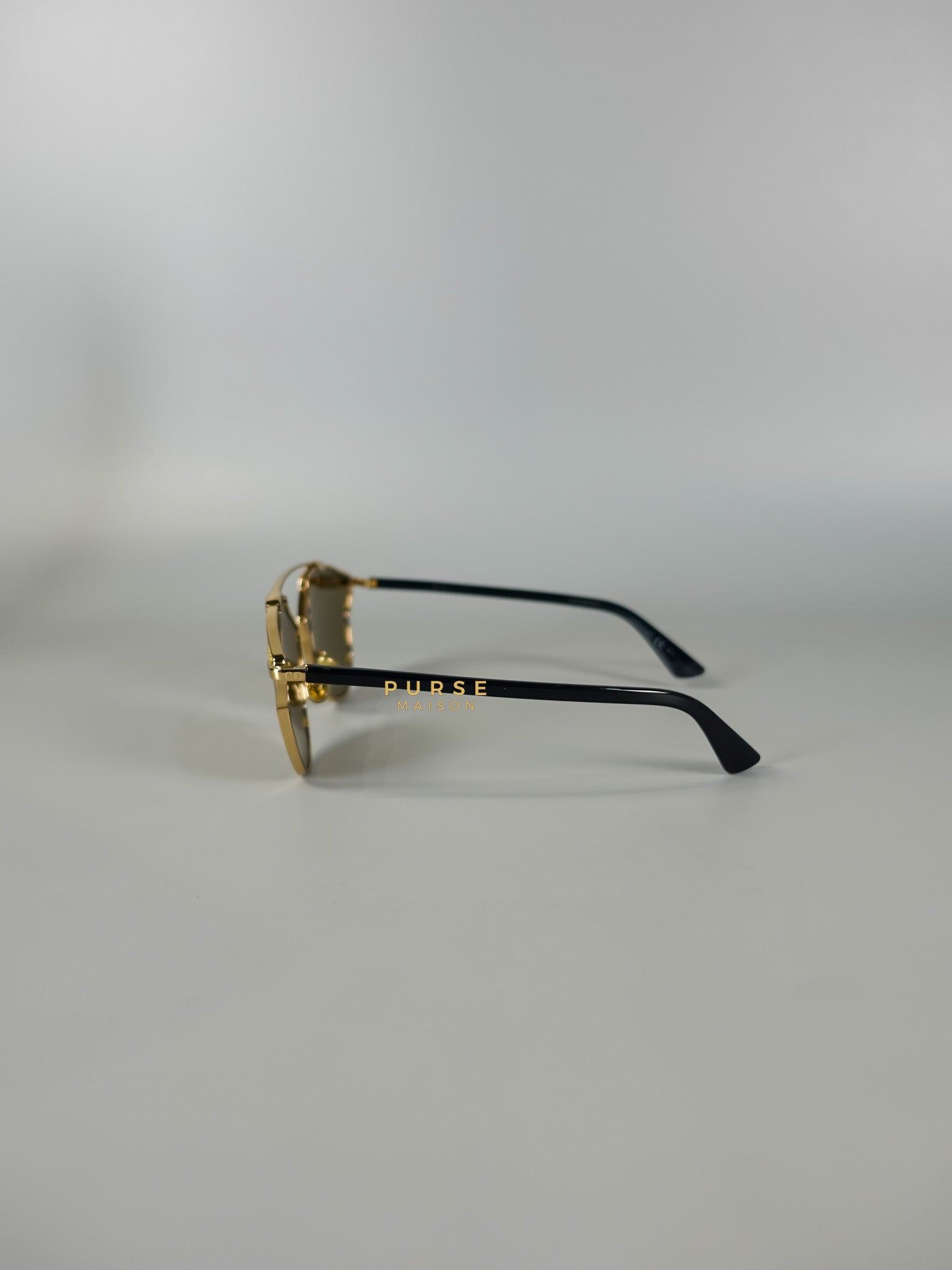 So Real S Aviator Sunglasses Studded Acetate and Metal Gold | Purse Maison Luxury Bags Shop