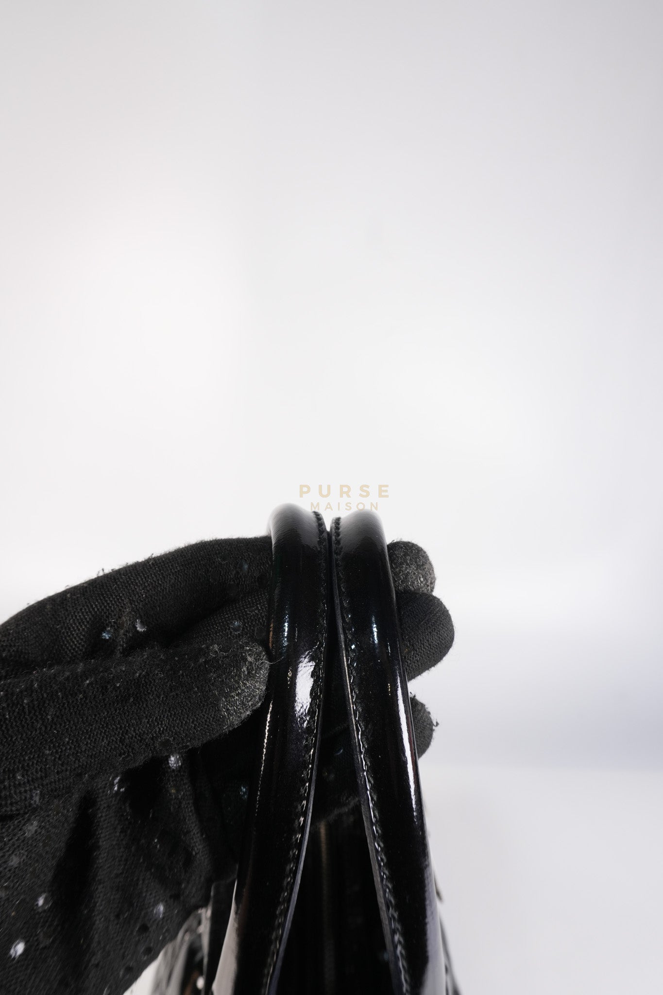 Soft Cannage Black in Patent Leather and Silver Hardware | Purse Maison Luxury Bags Shop