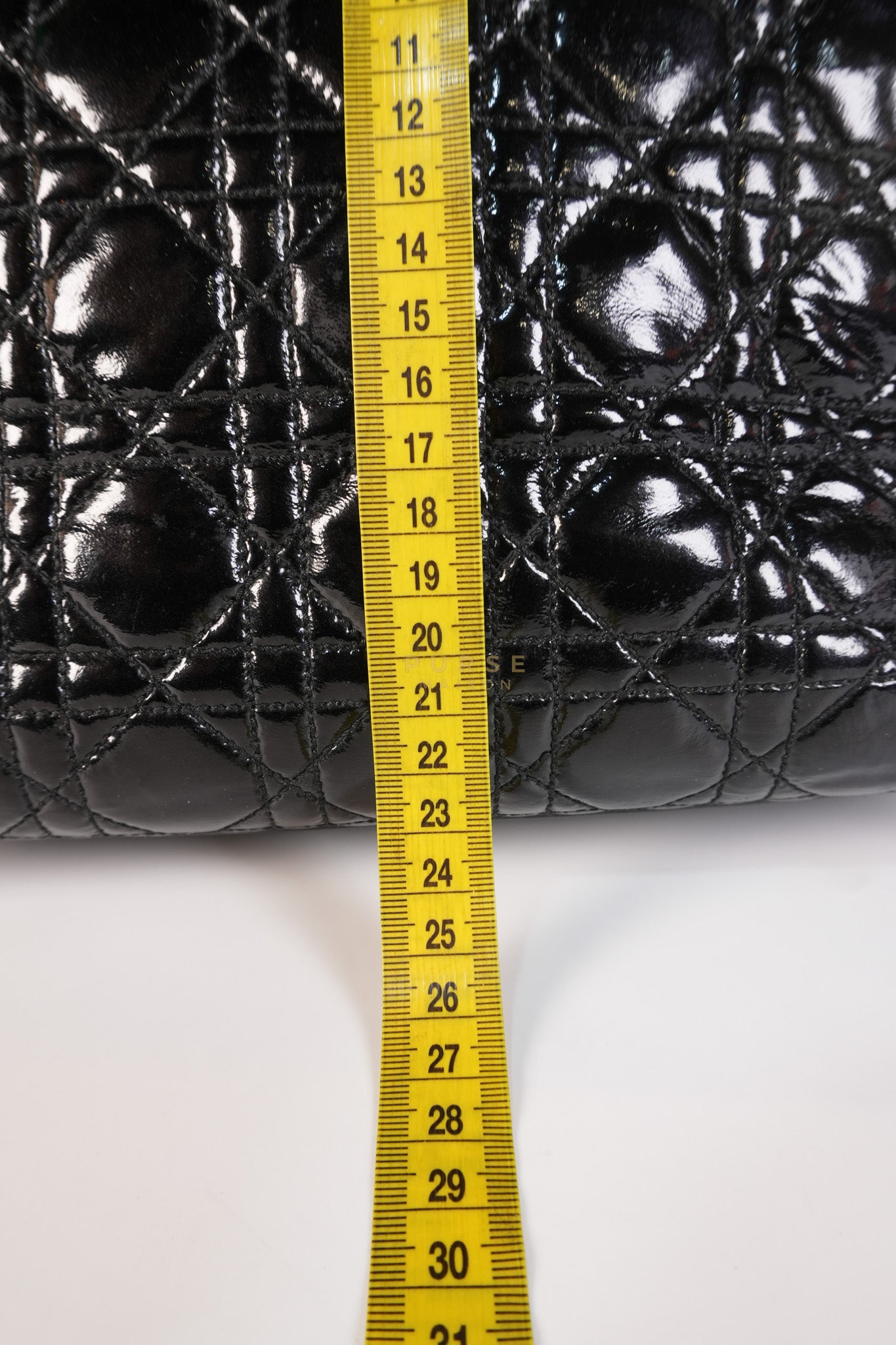 Soft Cannage Black in Patent Leather and Silver Hardware | Purse Maison Luxury Bags Shop