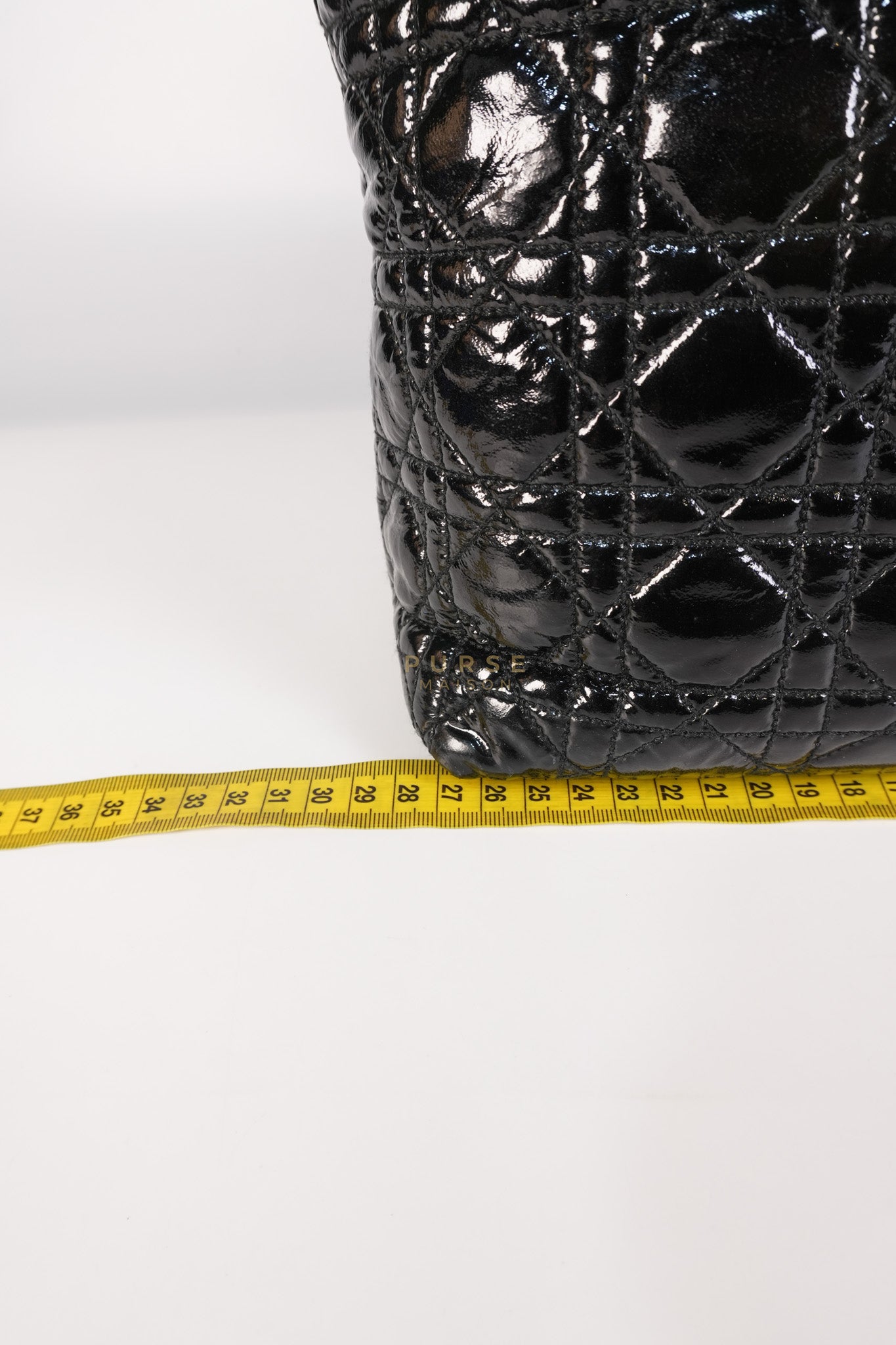 Soft Cannage Black in Patent Leather and Silver Hardware | Purse Maison Luxury Bags Shop