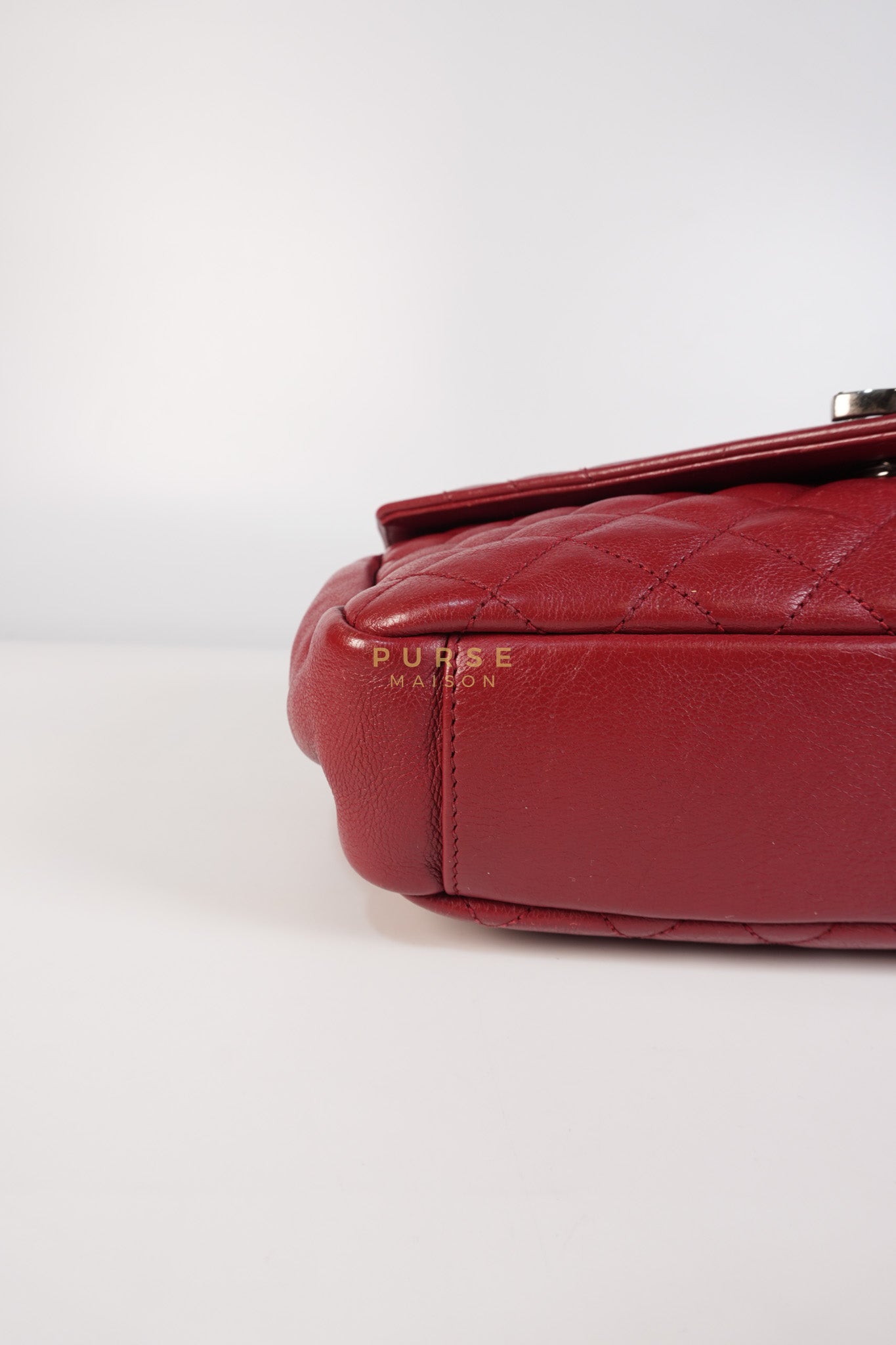 Soft Envelope Bag Medium in Red Sheepskin Tri-Quilt Monogram Leather | Purse Maison Luxury Bags Shop