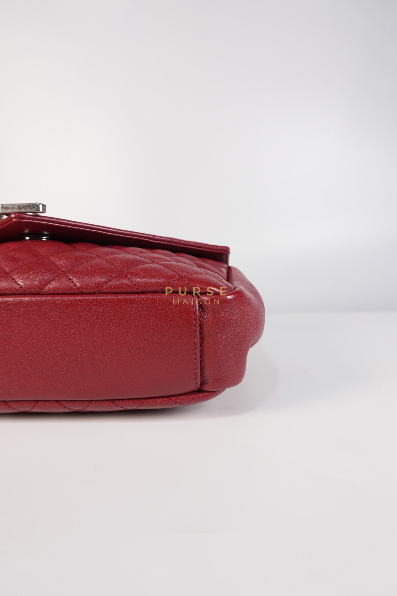 Soft Envelope Bag Medium in Red Sheepskin Tri-Quilt Monogram Leather | Purse Maison Luxury Bags Shop