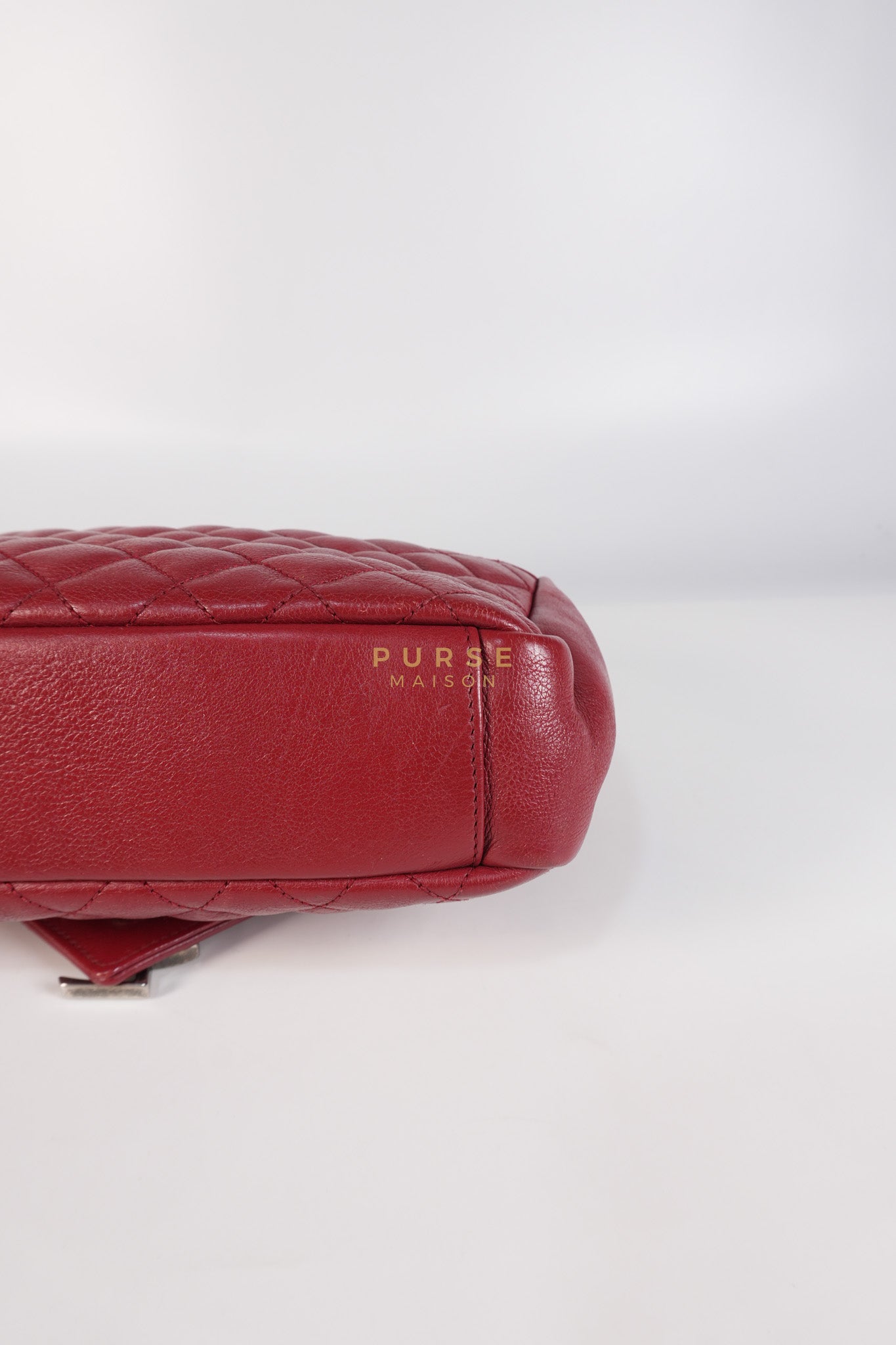 Soft Envelope Bag Medium in Red Sheepskin Tri-Quilt Monogram Leather | Purse Maison Luxury Bags Shop