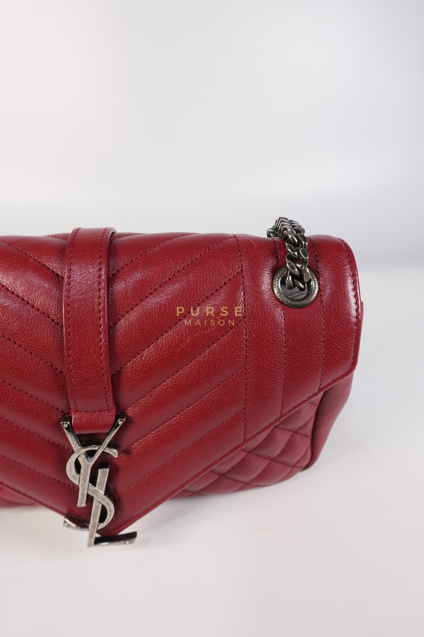 Soft Envelope Bag Medium in Red Sheepskin Tri-Quilt Monogram Leather | Purse Maison Luxury Bags Shop