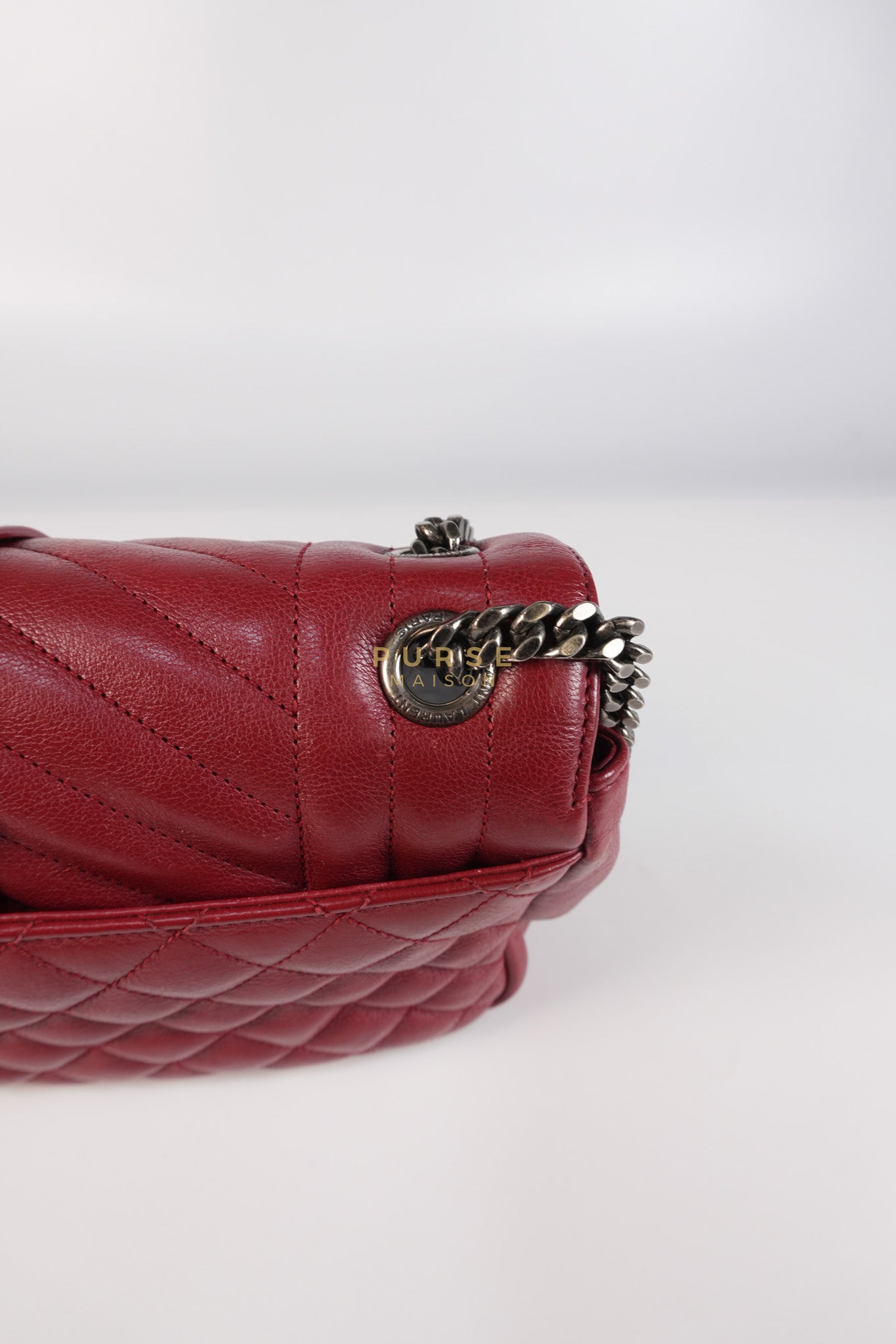 Soft Envelope Bag Medium in Red Sheepskin Tri-Quilt Monogram Leather | Purse Maison Luxury Bags Shop