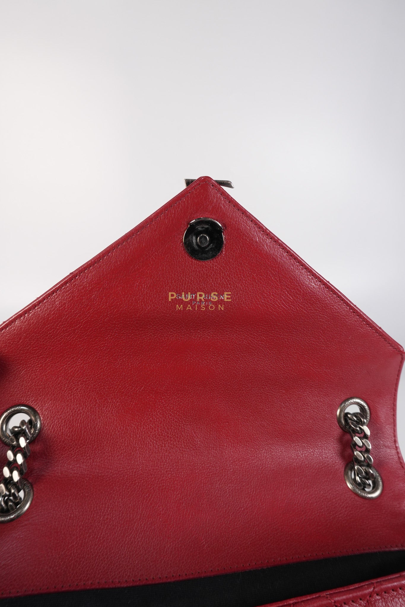 Soft Envelope Bag Medium in Red Sheepskin Tri-Quilt Monogram Leather | Purse Maison Luxury Bags Shop