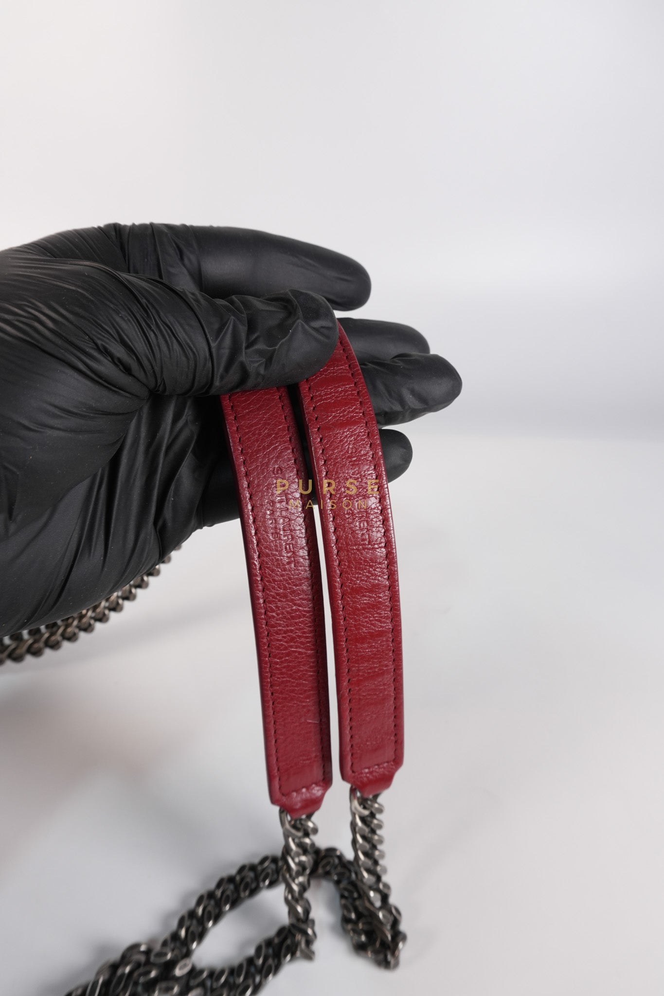 Soft Envelope Bag Medium in Red Sheepskin Tri-Quilt Monogram Leather | Purse Maison Luxury Bags Shop